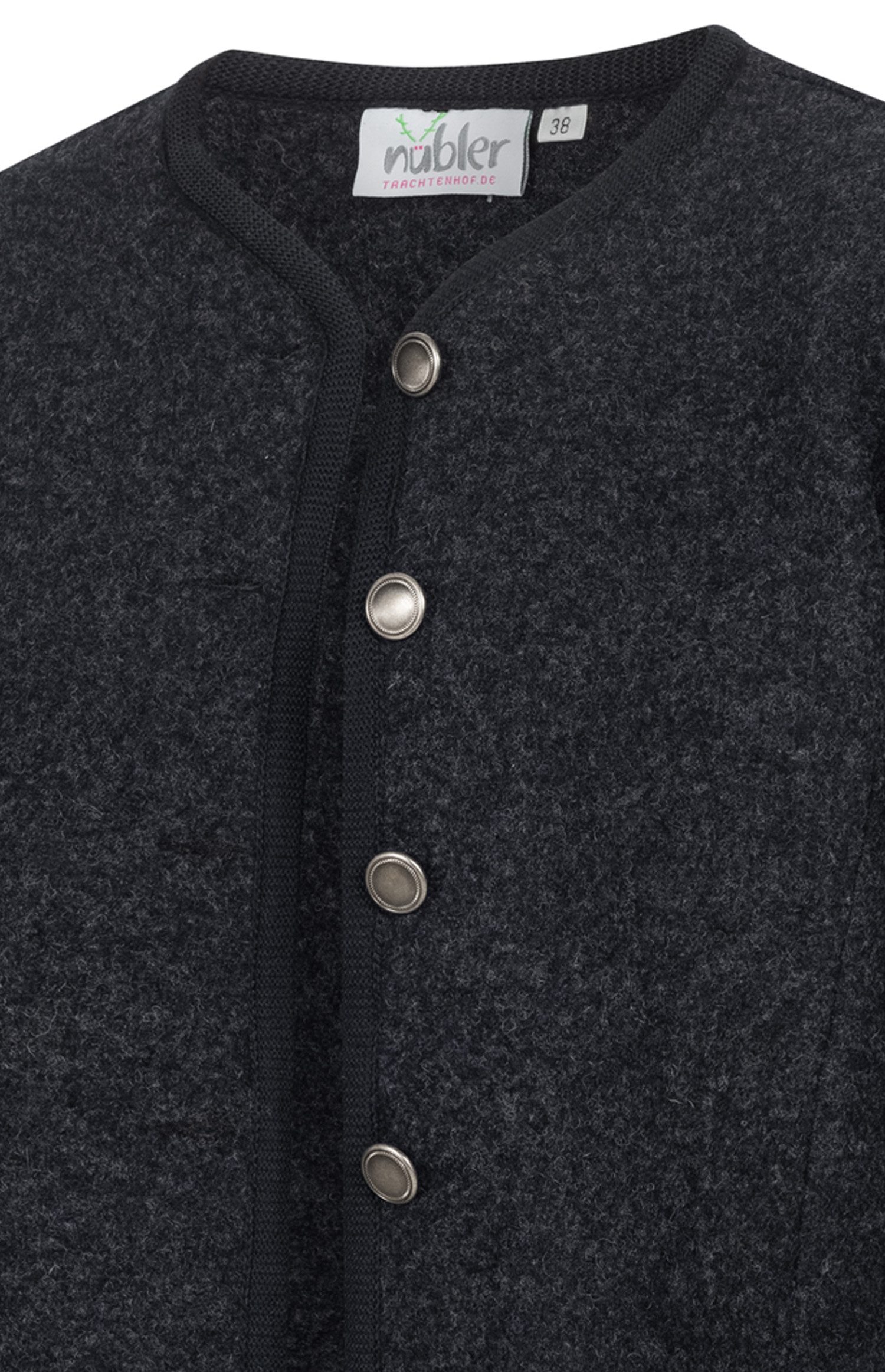 Nübler Trachtenstrickjacke Walkjacke Sina in Dunkelblau von Nübler