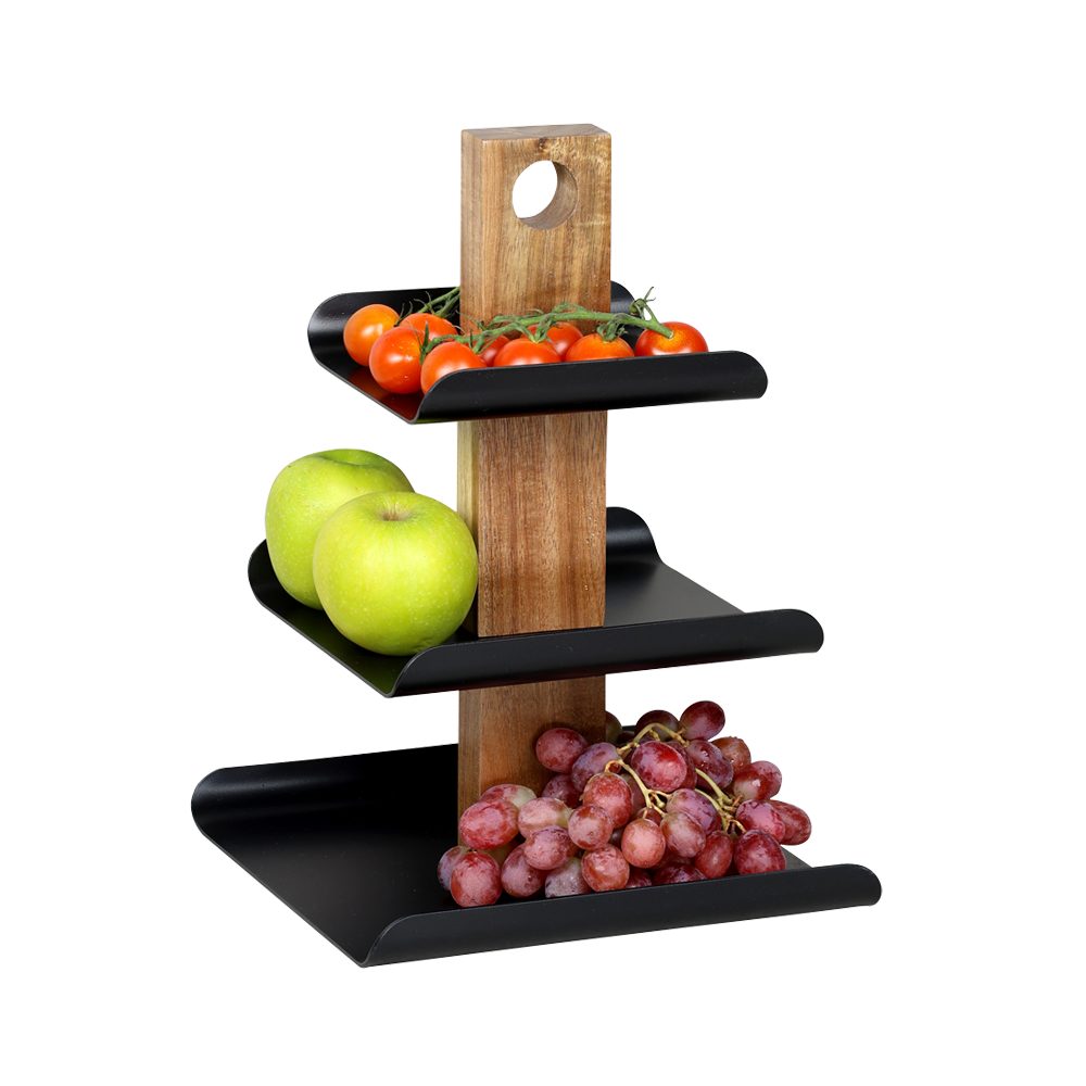 KESPER® Etagere Servier-Etagere, 3-stöckig, Metall, (1-tlg), mit Griffloch