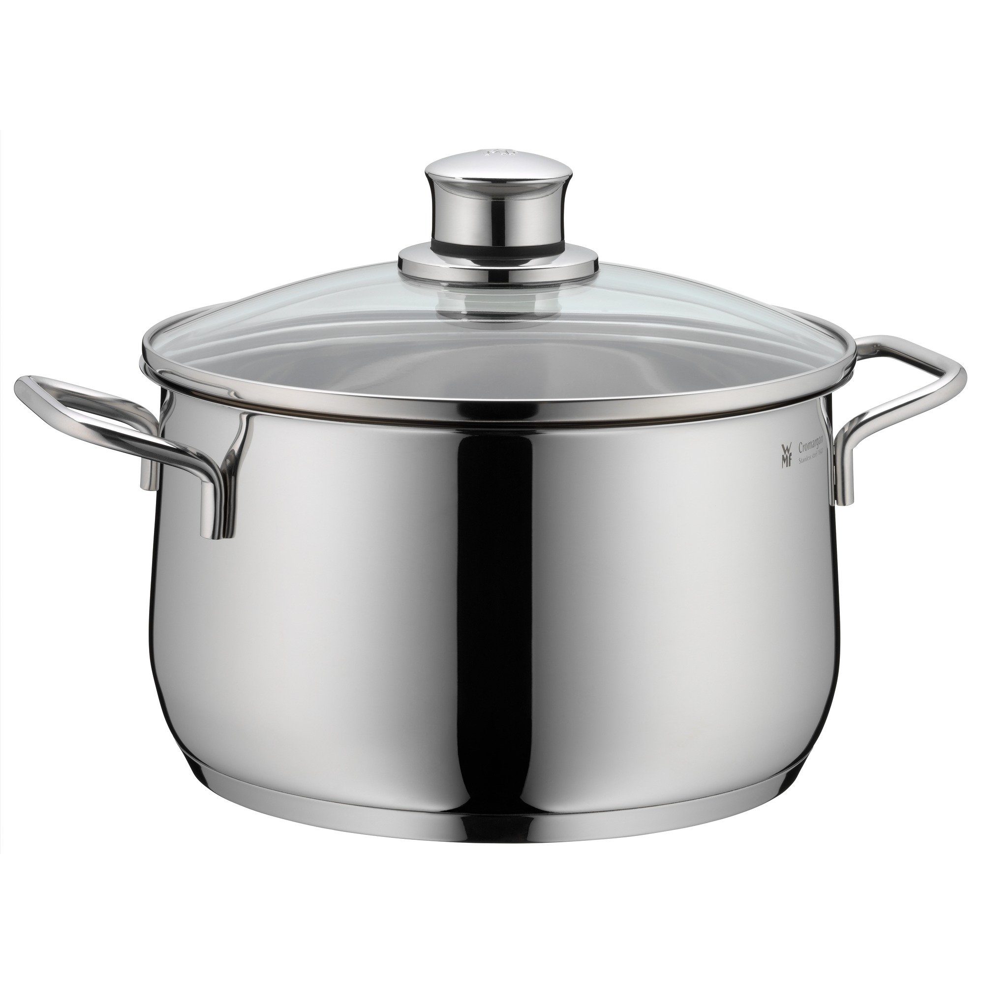 WMF Fleischtopf Diadem Plus, Cromargan® Edelstahl rostfrei 18/10 (1-tlg., 1x Fleischtopf mit Deckel 20 cm (Volumen 3,7l, Höhe 11,6 cm), - optimal für Herdplatten mit Ø 18 cm