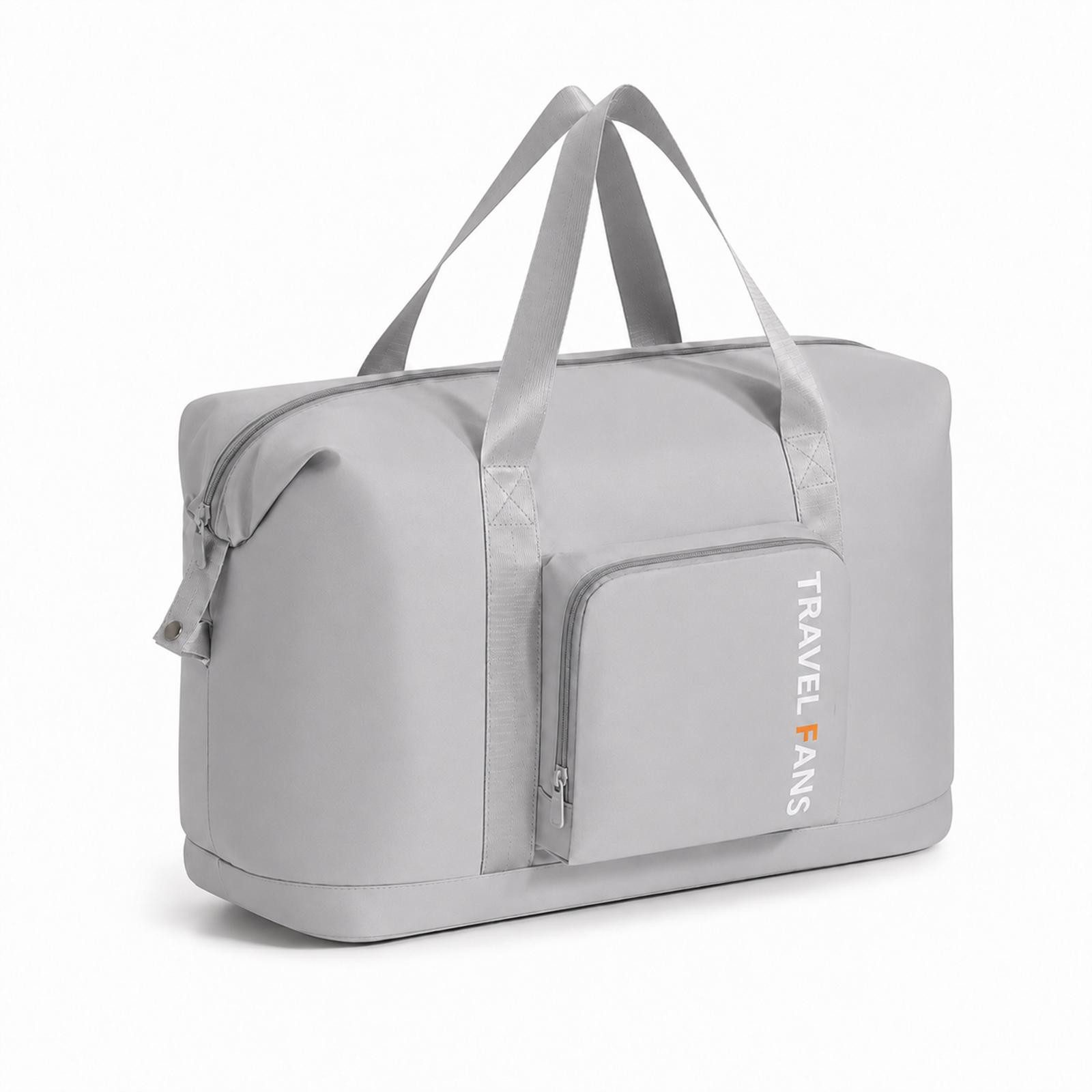 VERCO Reisetasche faltbar mit Trolley Schlaufe und Frontfach (1-tlg), Faltbare Handgepäcktasche für Reisen mit Kofferhalterung