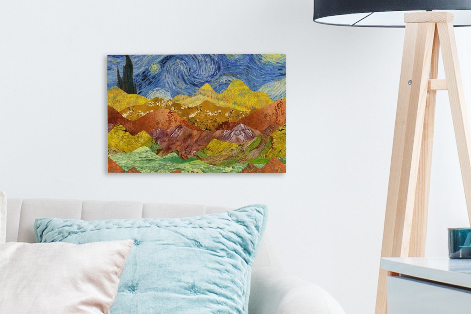 OneMillionCanvasses® Leinwandbild Van Gogh - St), Malerei, Alte Wandbild cm Wanddeko, Aufhängefertig, Meister (1 - Leinwandbilder, 30x20