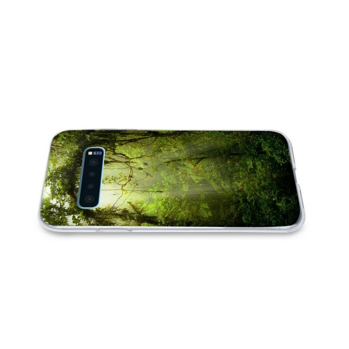 MuchoWow Handyhülle Grün getöntes Bild des Regenwaldes von Costa Rica Phone Case Handyhülle Samsung Galaxy S10+ Silikon Schutzhülle FN11344