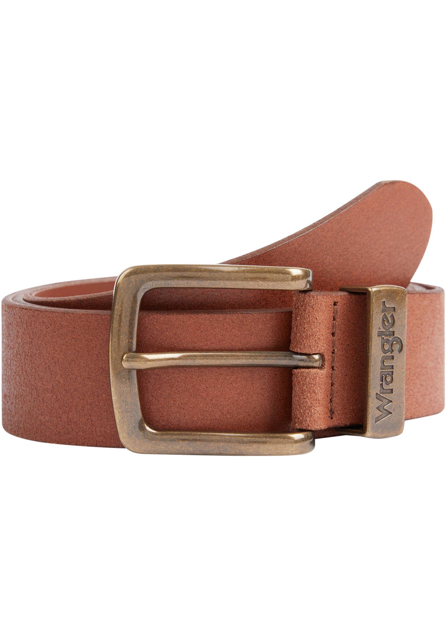 Wrangler METAL cognac LOOP Ledergürtel