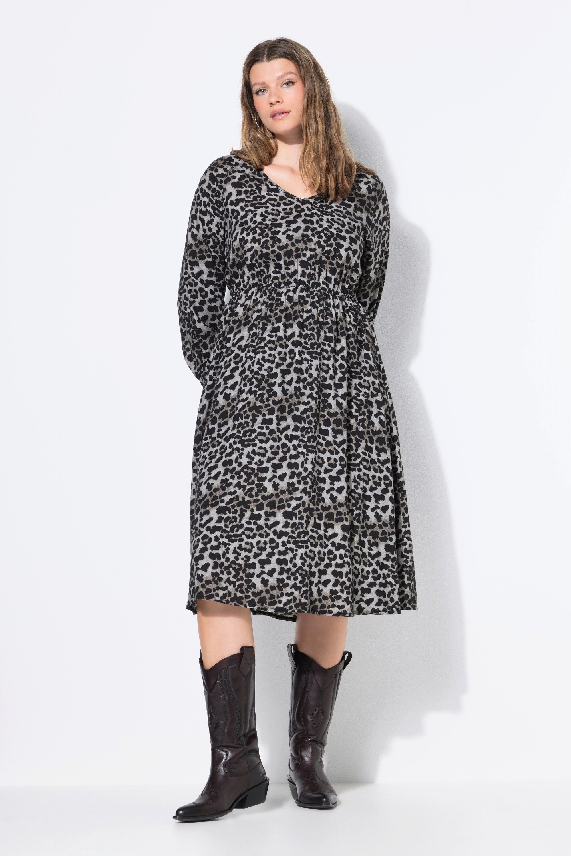 Studio Untold Midikleid Midikleid Leo elastische Taille günstig online kaufen