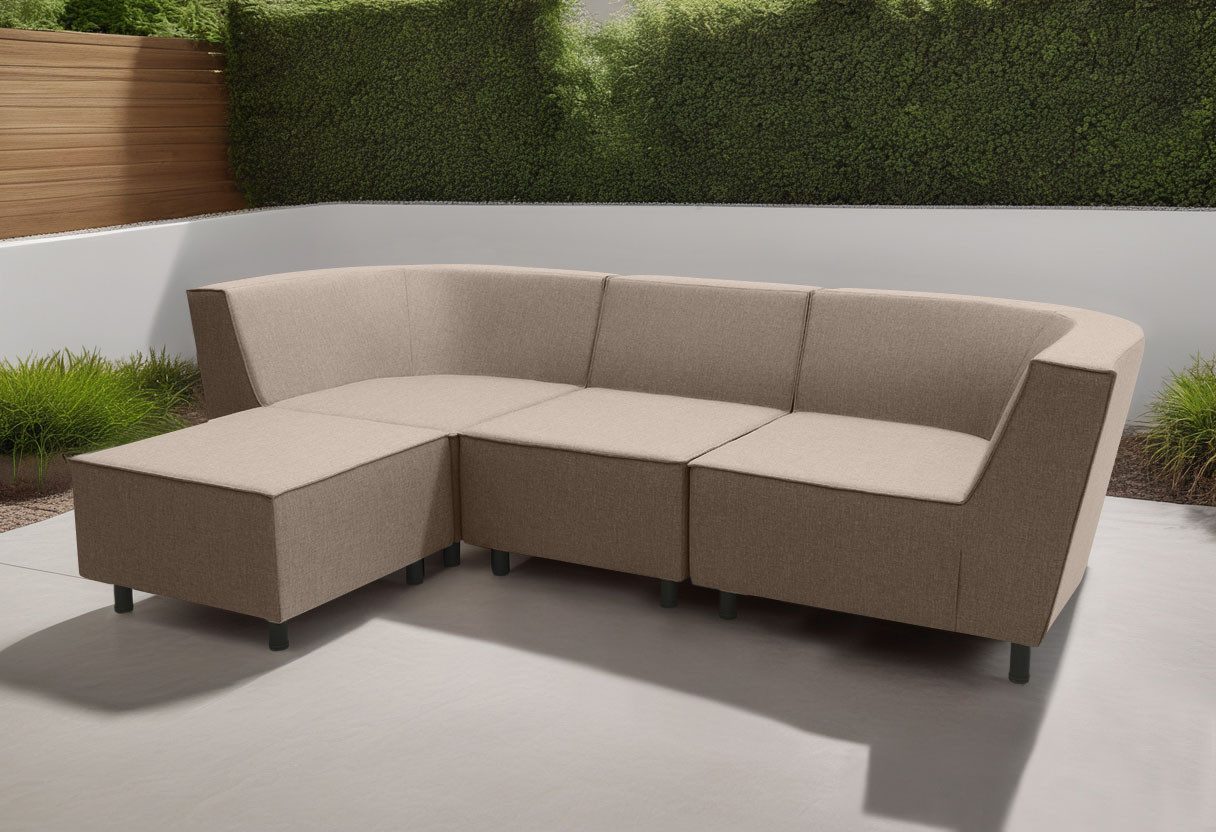 DOMO collection Ecksofa Sonna, individuell zusammenstellbar L-Form, Gartenlounge-Set oder Einzelelemente, Outdoor
