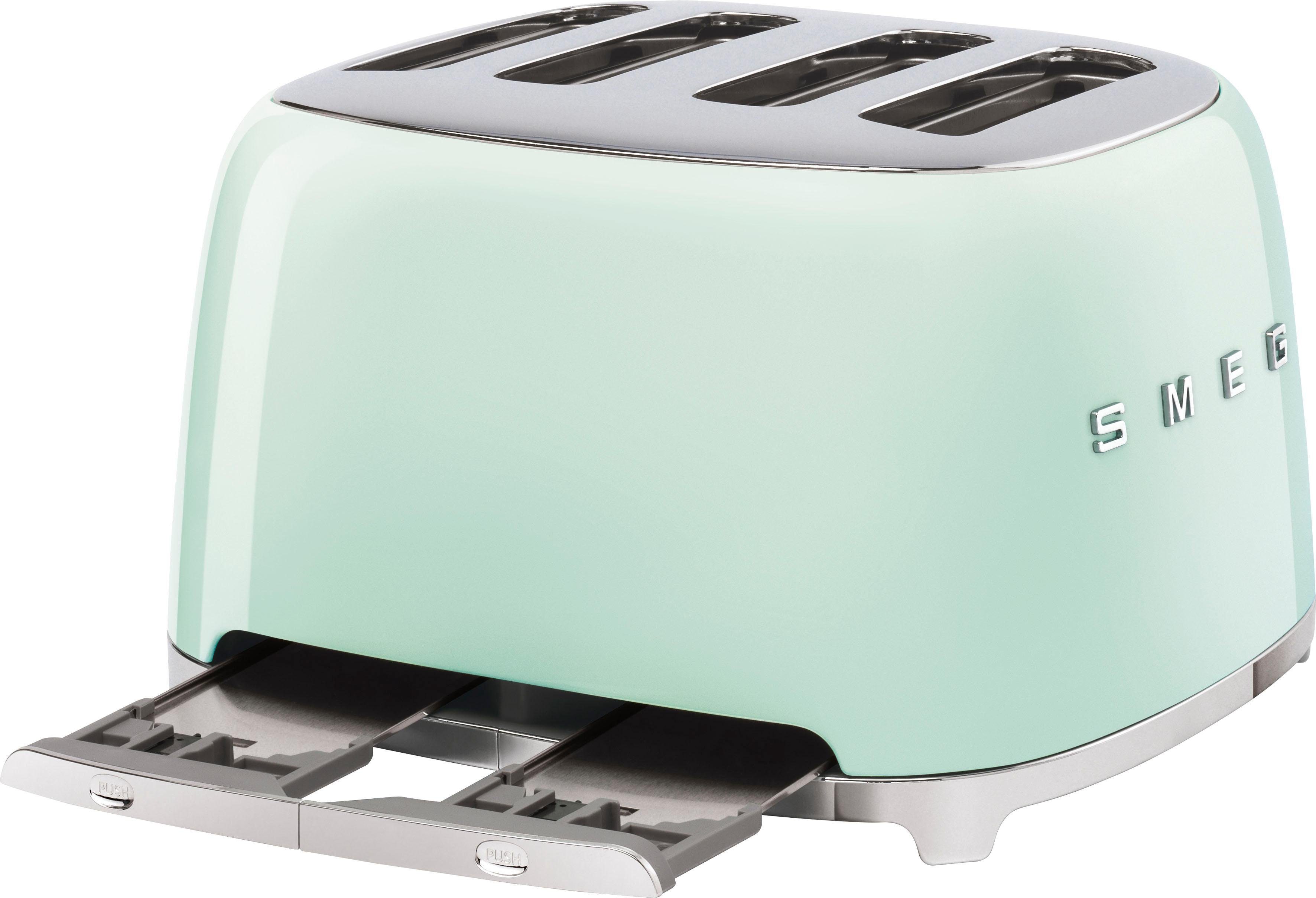Smeg Toaster TSF03PGEU, 4 kurze Schlitze, 3000 W