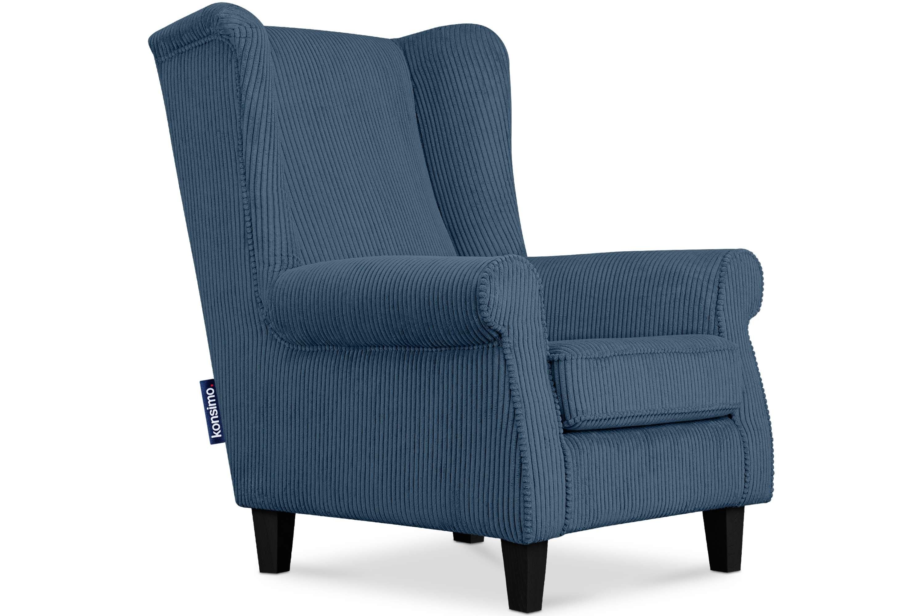 KONSIMO® Ohrensessel MILES Gepolsterter Sessel, mit günstig online kaufen