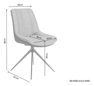 byLIVING Esszimmerstuhl Phoenix 2er-Set (Set, 2 St), 360 Grad drehbar mit Rücklauffunktion und hochwertigen Bezugsstoffen