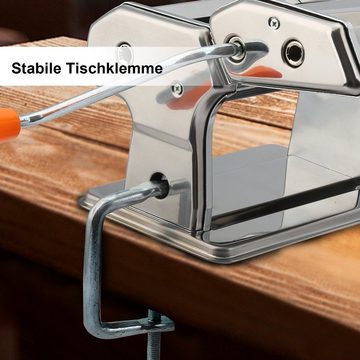 Bettizia Nudelmaschine Edelstahl Pastamaschine Nudelaufsätze Pasta Maker Frische manuelle, Walze für Spaghetti Bandnudeln Lasagne Cannelloni