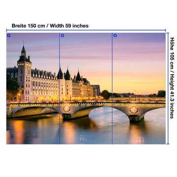 wandmotiv24 Fototapete Frankreich, Conciergerie Paris, glatt, Wandtapete, Motivtapete, matt, Vliestapete