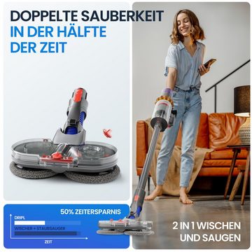 Dripl Bürsteneinheit Elektrischer Wischaufsatz, Zubehör für Dyson V7/ V8/ V10/ V11/ V12/ V15