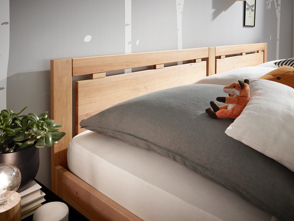 Massivholzbett Familienbett Altera (Erle, geölte oder weiße Oberfläche) (ze günstig online kaufen