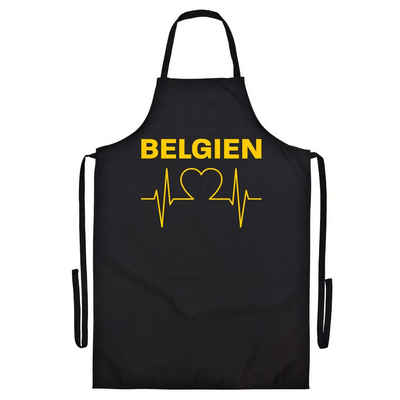 multifanshop Grillschürze Belgien - Herzschlag - Schürze