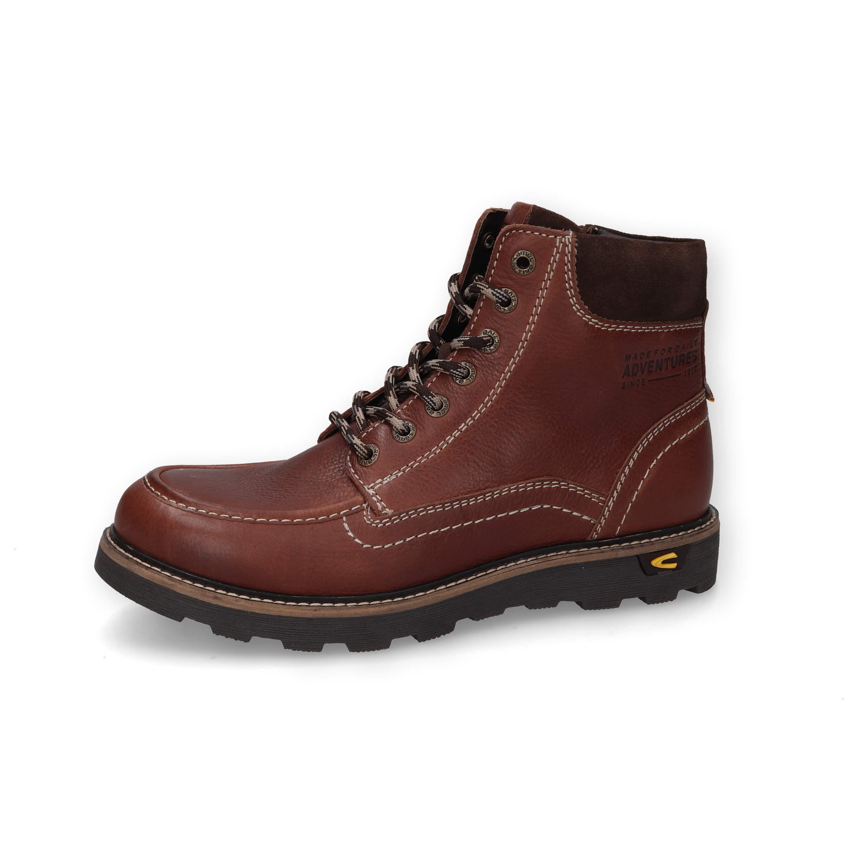 camel active Boot Tumbled Leather/Nappa CAFE Schnürboots günstig online kaufen