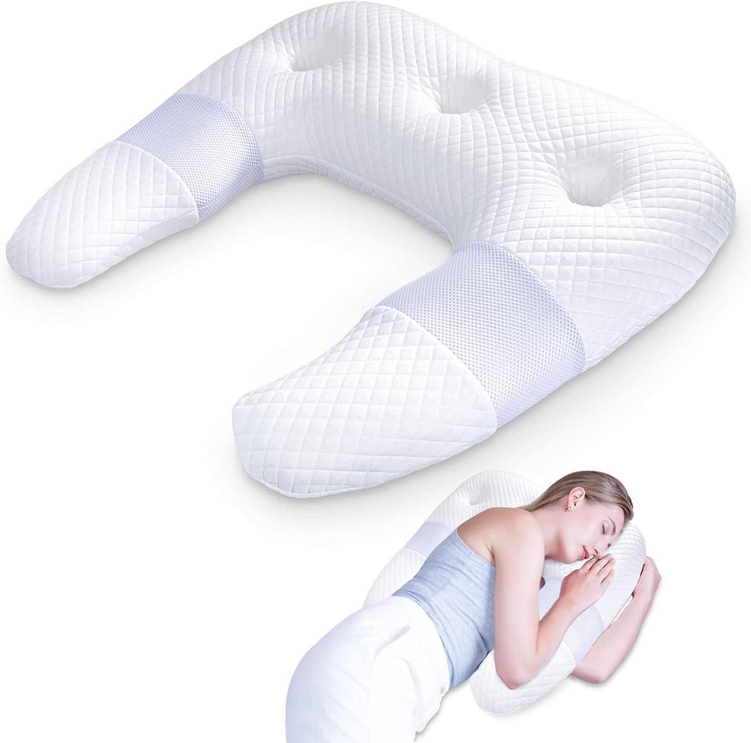 LuxusKollektion Lagerungskissen Seitenschläferkissen U-förmig Memory Foam günstig online kaufen