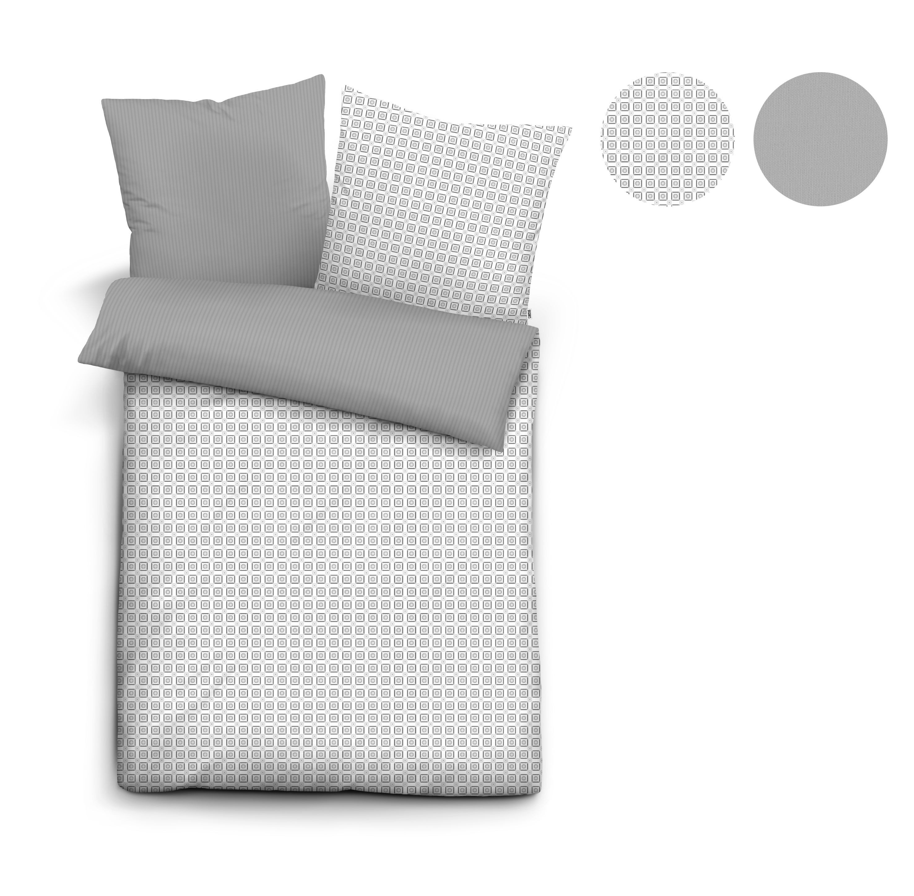 Cinque Wendebettwäsche 0041702, Renforcé, 2 teilig, hautfreundlich, pflegeleicht, Reißverschluss, ganzjährig einsetzbar