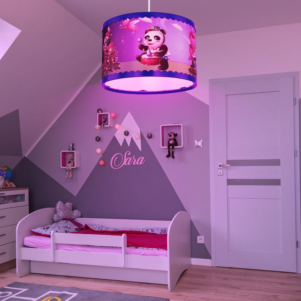 GLOBO LIGHTING LED-Hängeleuchte, Leuchtmittel inklusive, Warmweiß, Farbwechsel, Kinder Zimmer Decken Lampe dimmbar Tier Fernbedienung Hänge