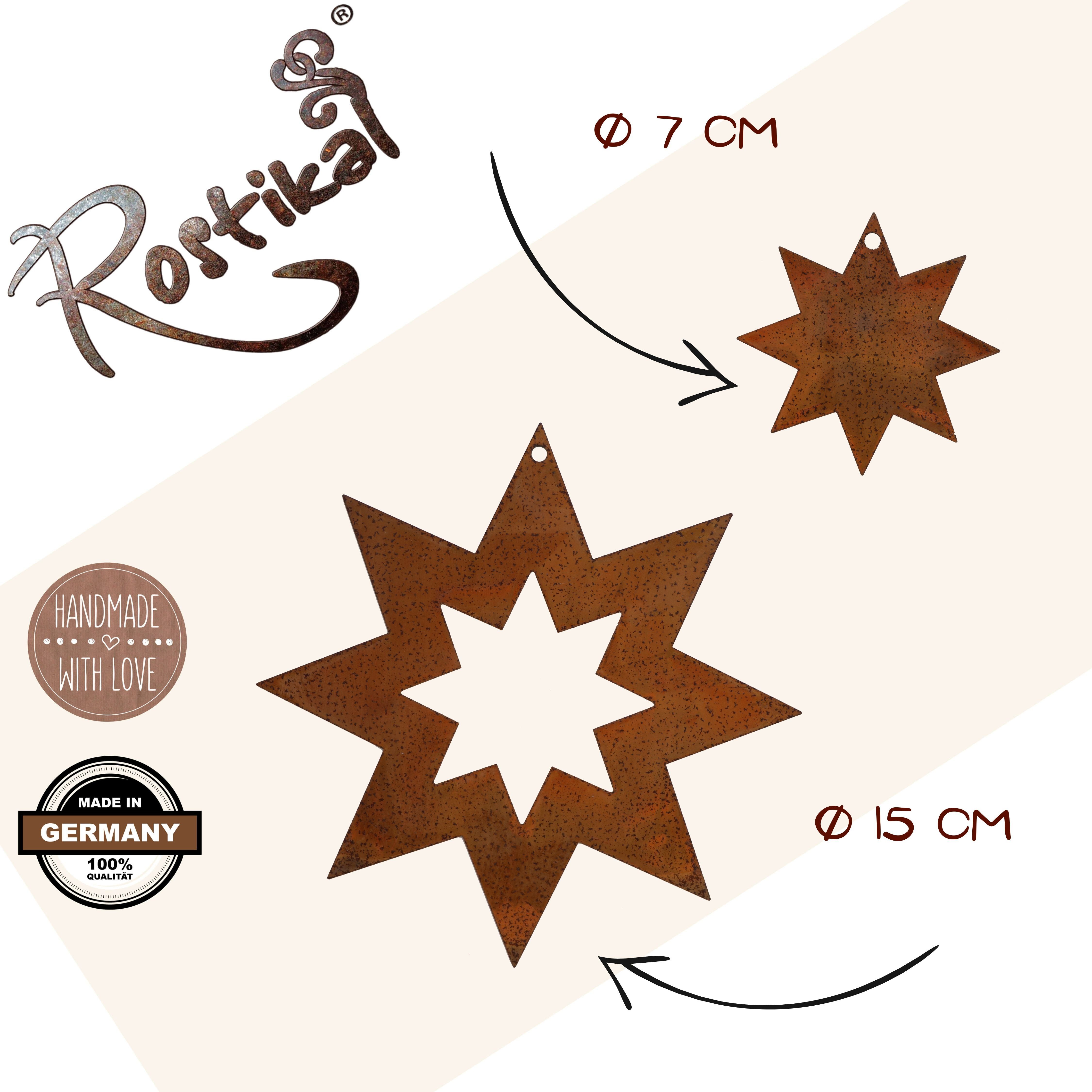 Rostikal Dekostern Weihnachtsdeko Stern Hängedeko oder Gartenstecker, Echte günstig online kaufen