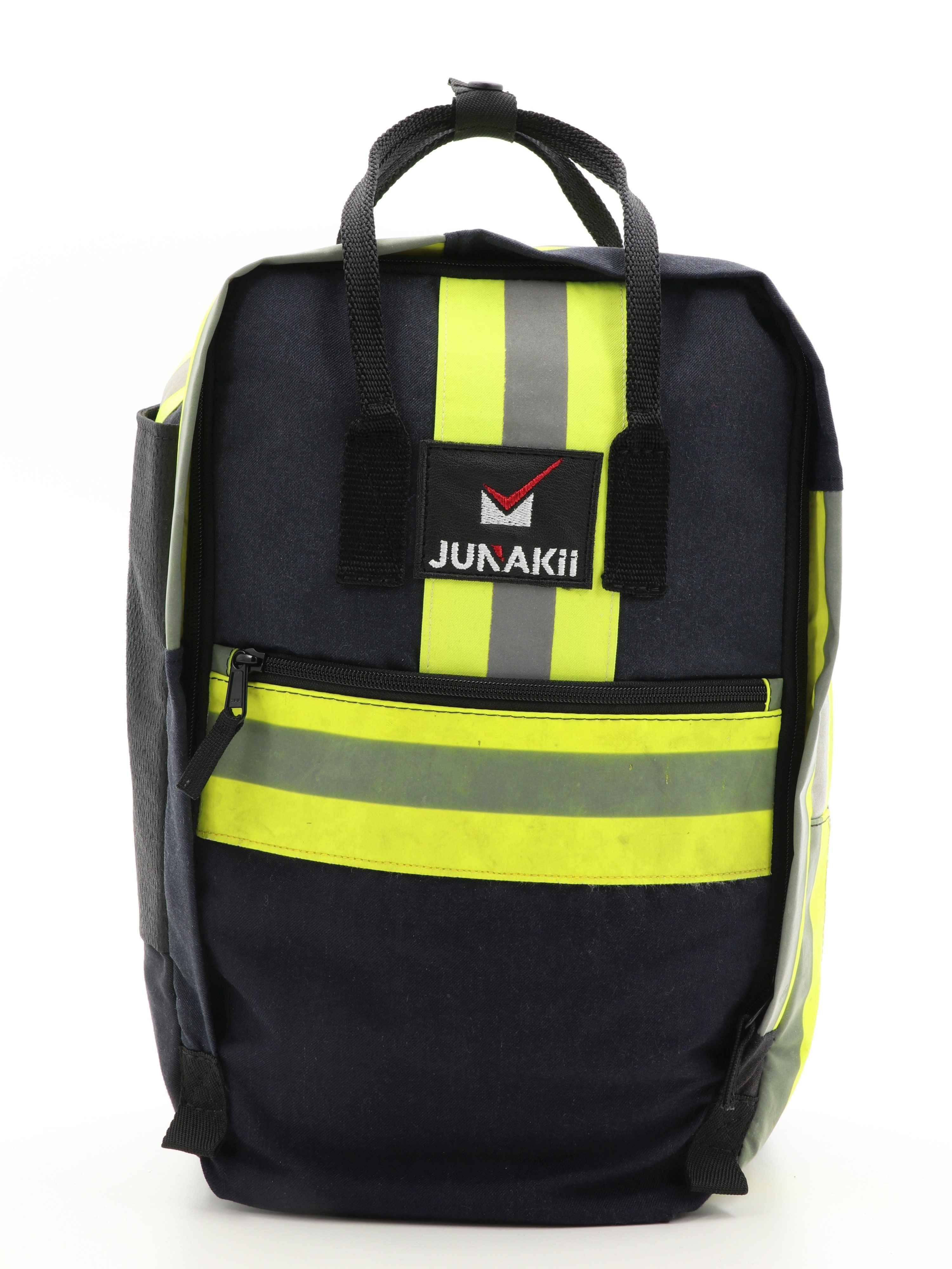 JUNAKii Laptoprucksack, Upcycling, Unikat, Europa, nachhaltig, robust, funktional, Reise