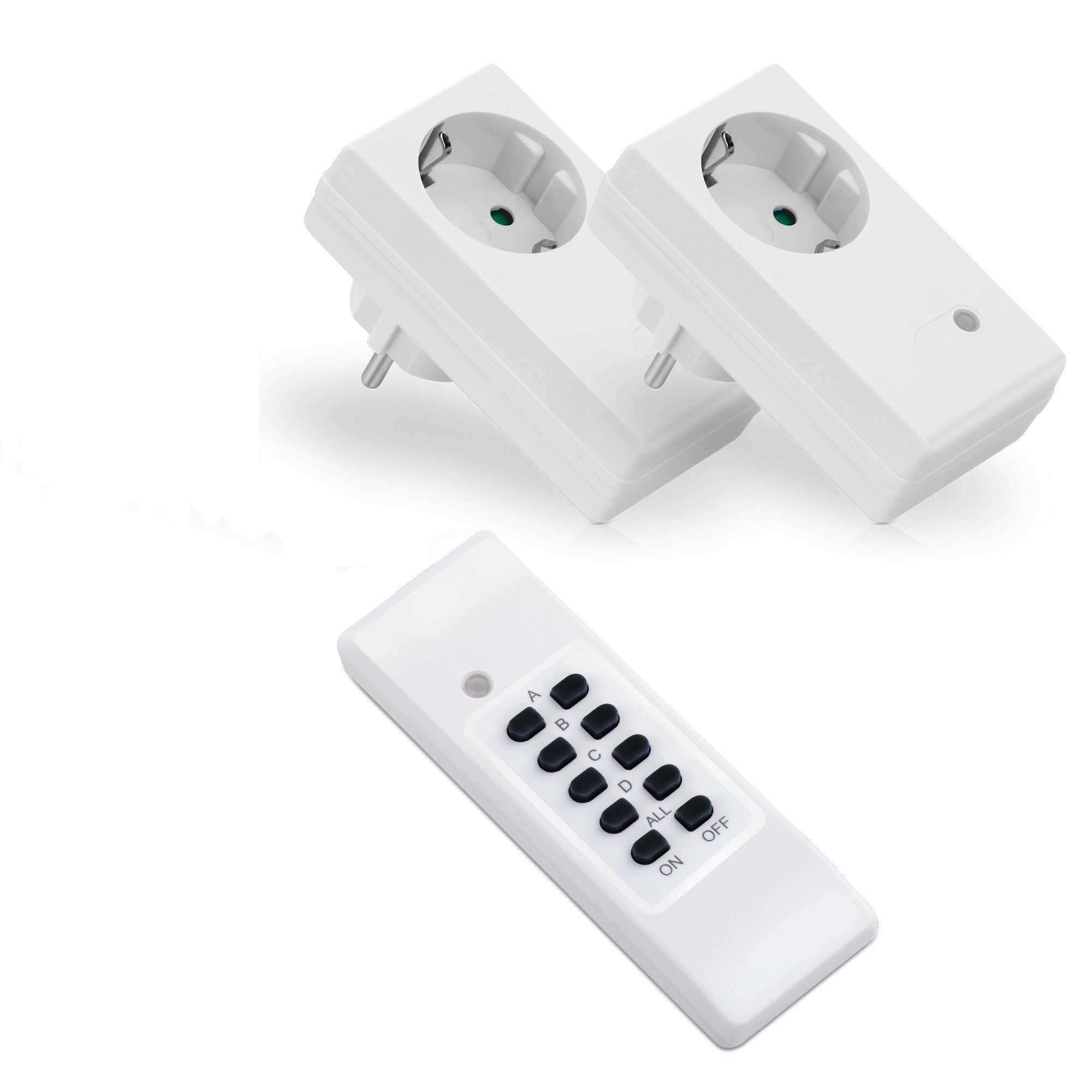 conecto Funksteckdose conecto® Радиорозетки Set, 1100 Watt, weiß, 2-St.
