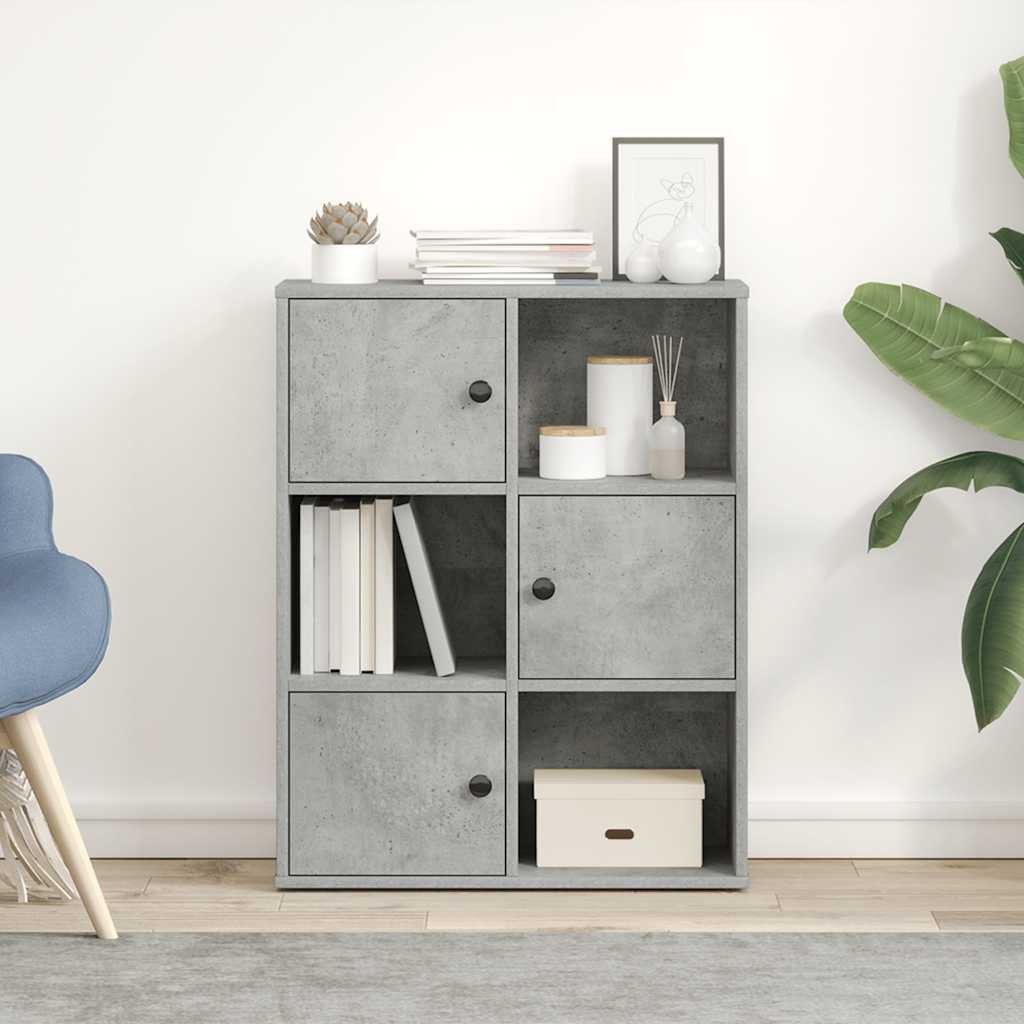 vidaXL Bücherregal Bücherregal Betongrau 60x24x76,5 cm günstig online kaufen