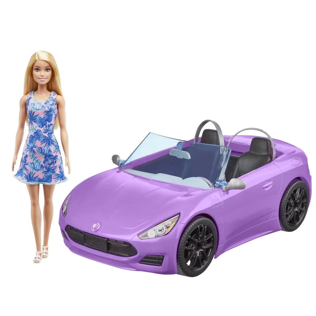 Puppen Fahrzeug Mattel HBY29 - Barbie - Puppe mit Carbrio, lila