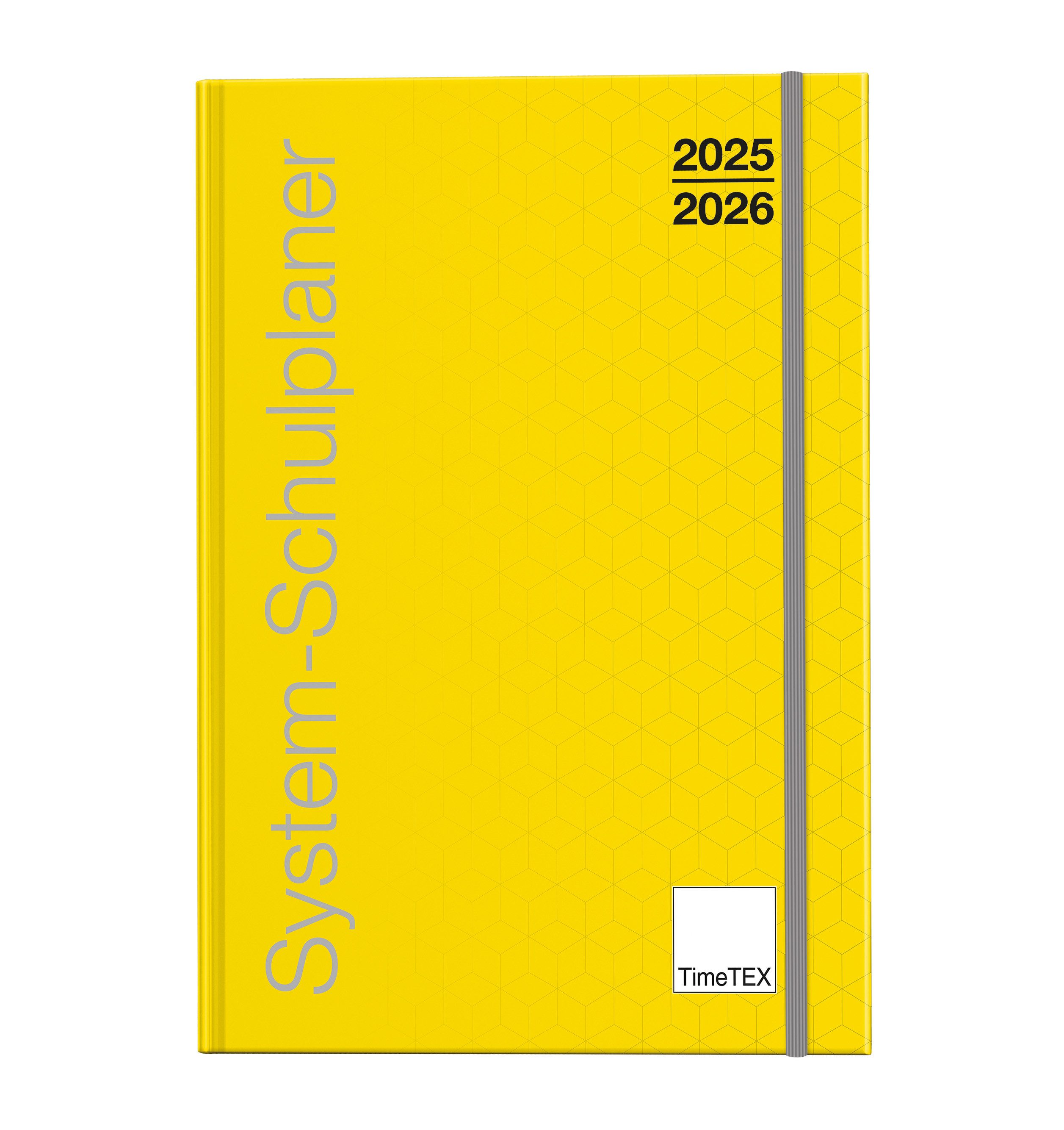 TimeTEX Lehrerkalender System-Schulplaner A4-Plus Gelb - Schuljahr 2025-2026