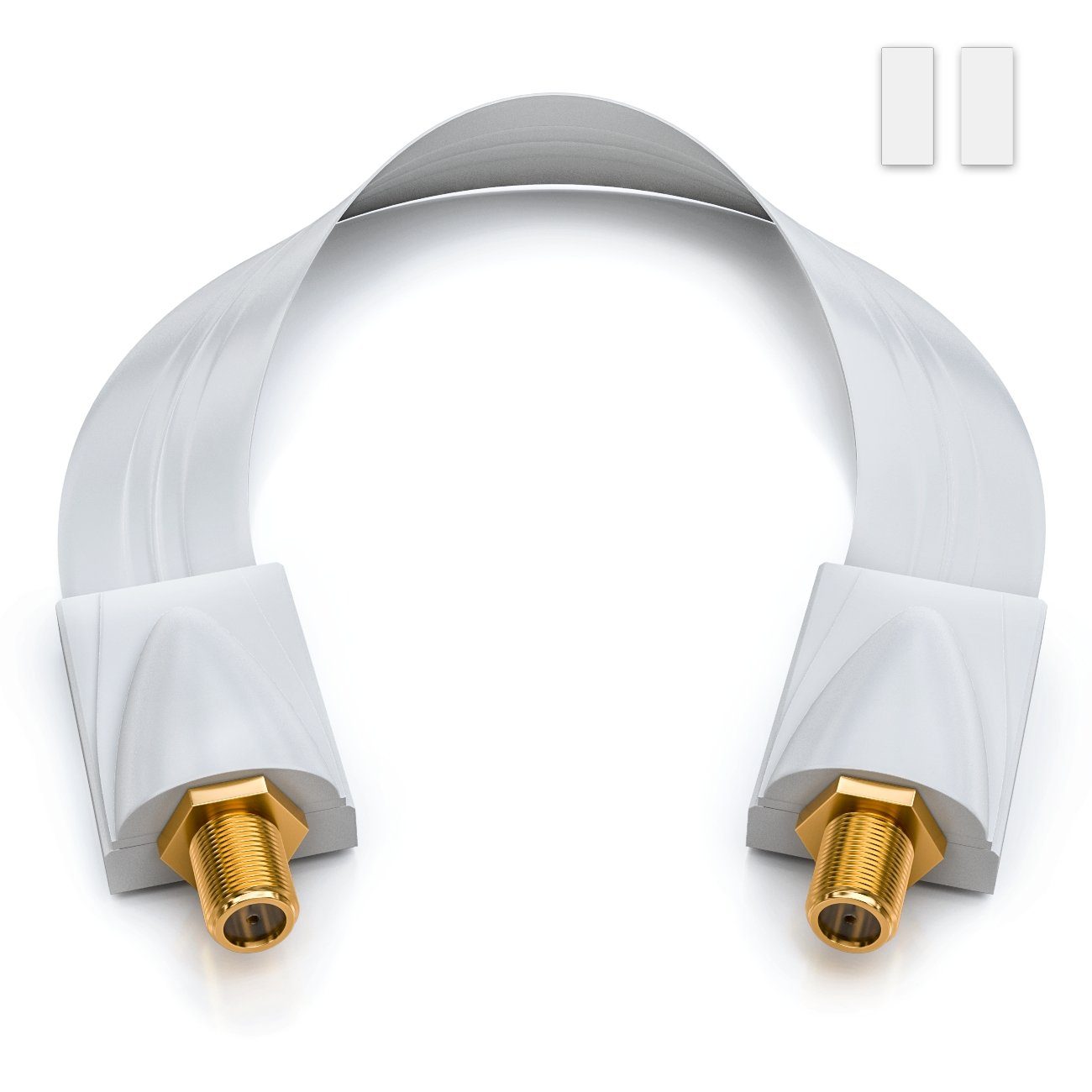 deleyCON deleyCON 1x Fensterdurchführung SAT Kabel 17cm flexibel / 26cm Länge SAT-Kabel – Bild 2 von 5