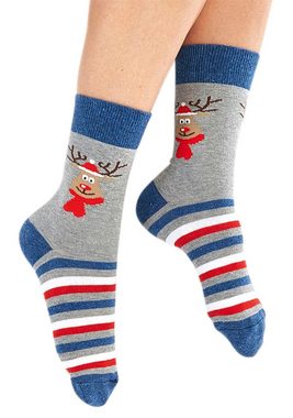 H.I.S Socken (3-Paar) mit Weihnachts-Design