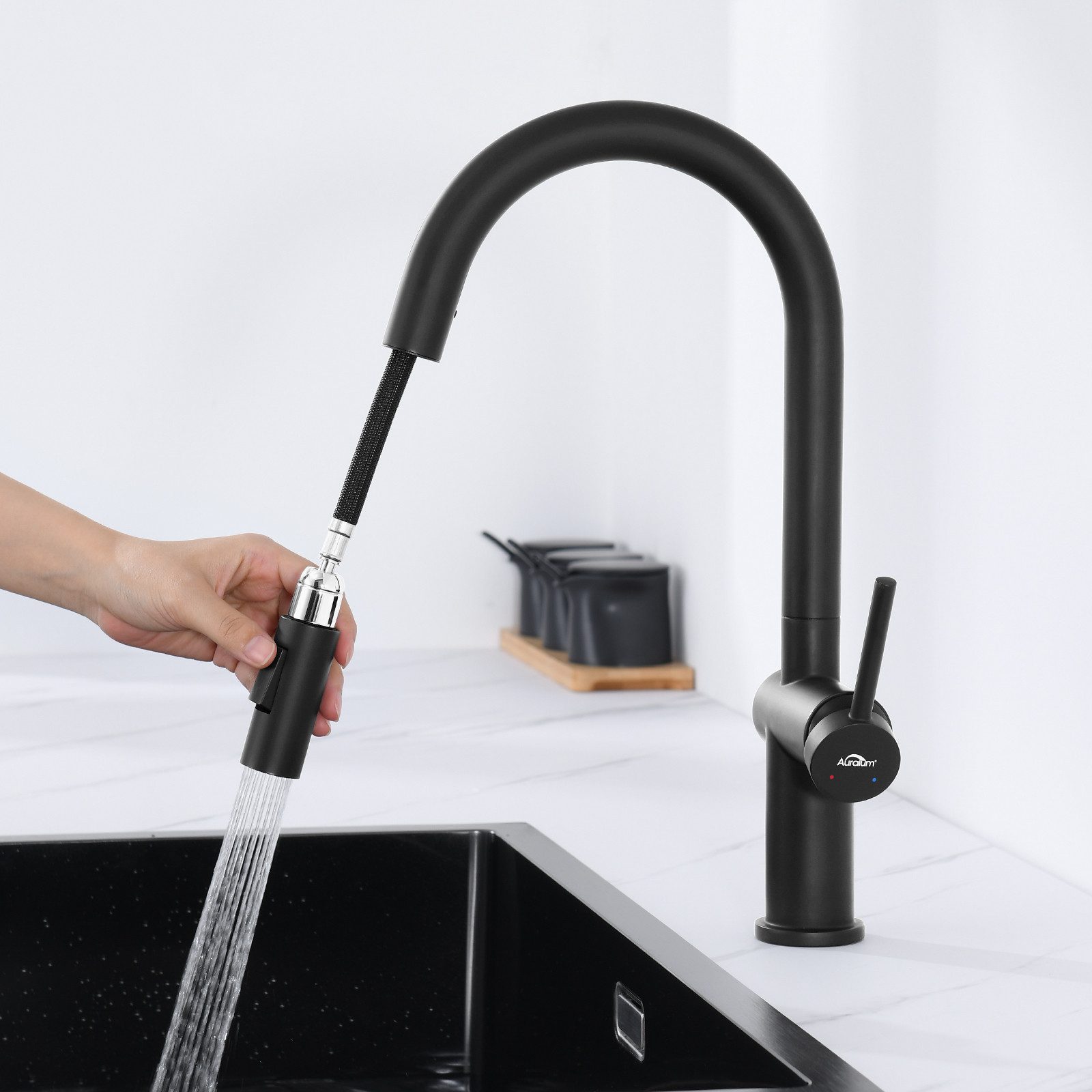 Auralum Max Küchenarmatur 360° Spültischarmatur Wasserhahn günstig online kaufen