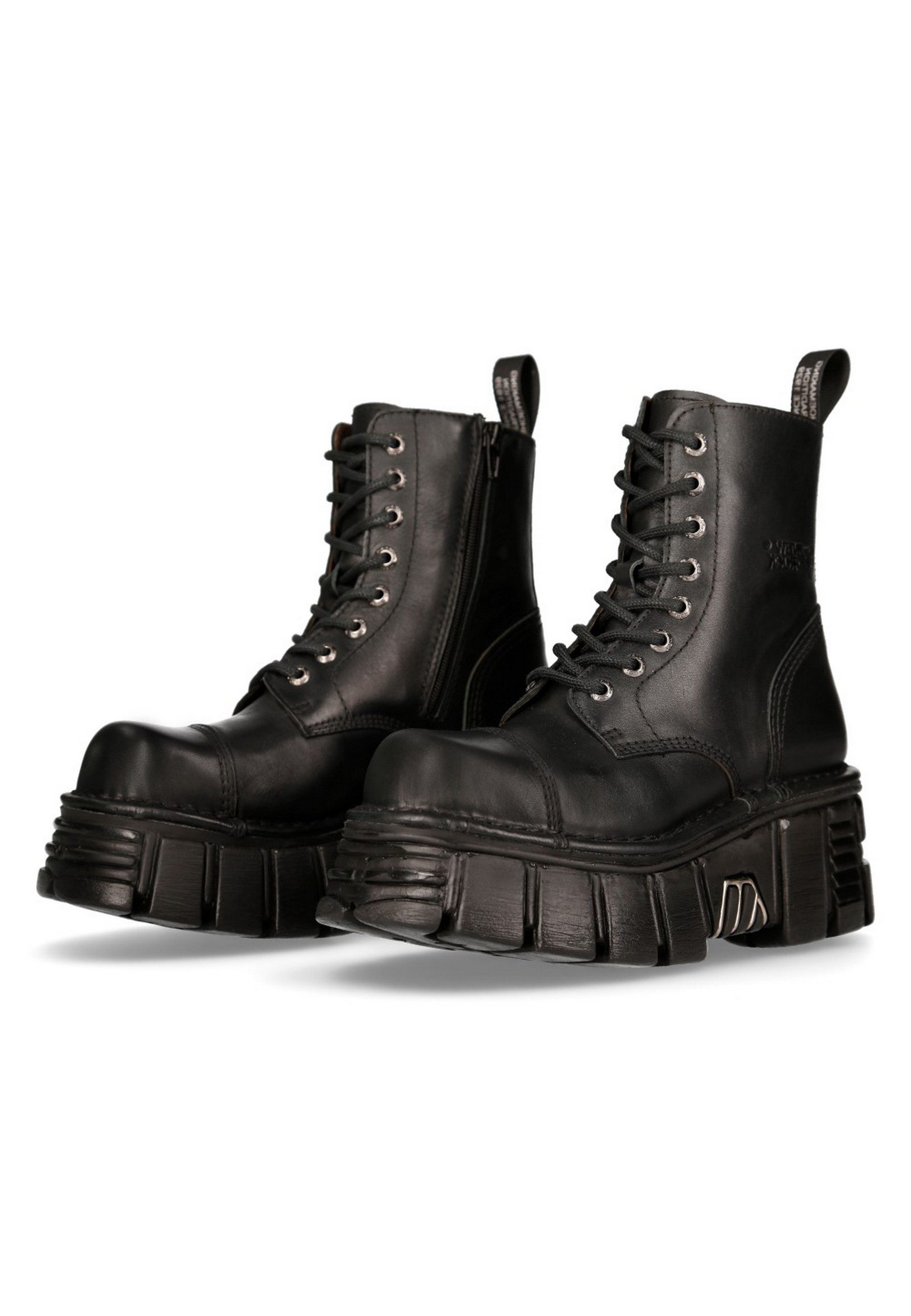 NEW ROCK M-NEWMILI083-S39 Ankleboots Goth & Punk Stil mit Metal Applikationen