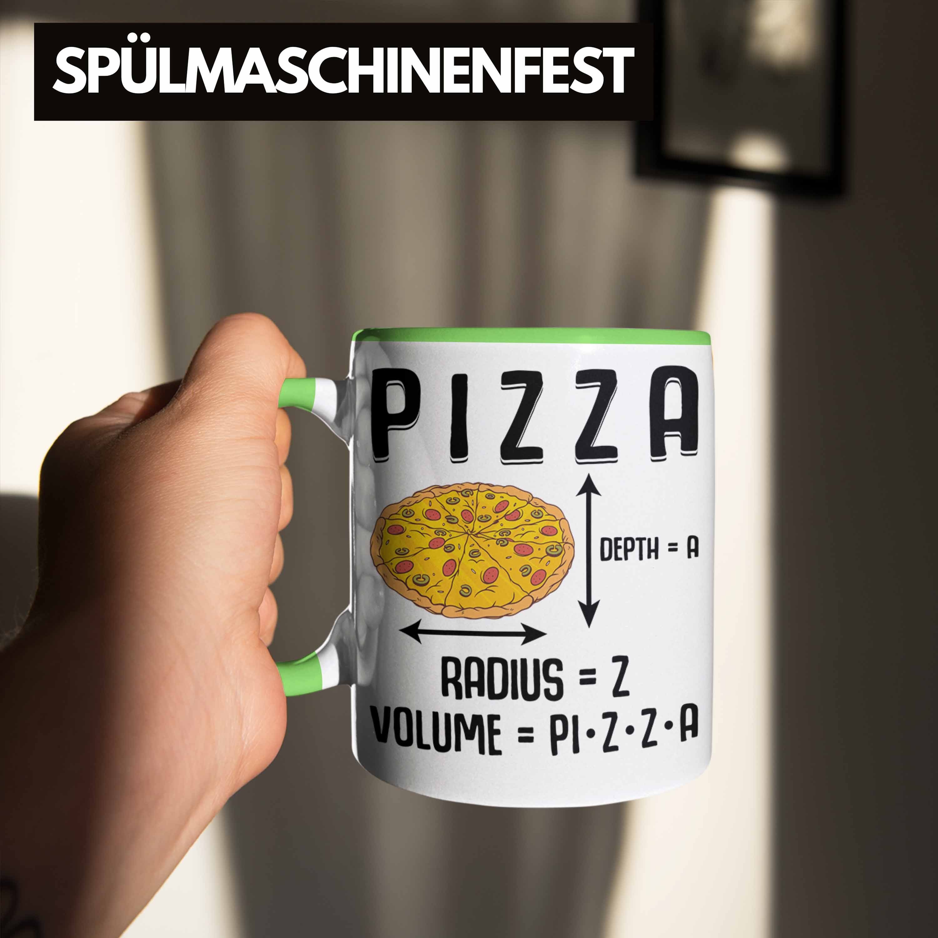 Geschenk Pizza-Liebhaber Pizzalover Geschenkidee Trendation Lustige Trendation Grün Pizza Spruch Tasse - Tasse