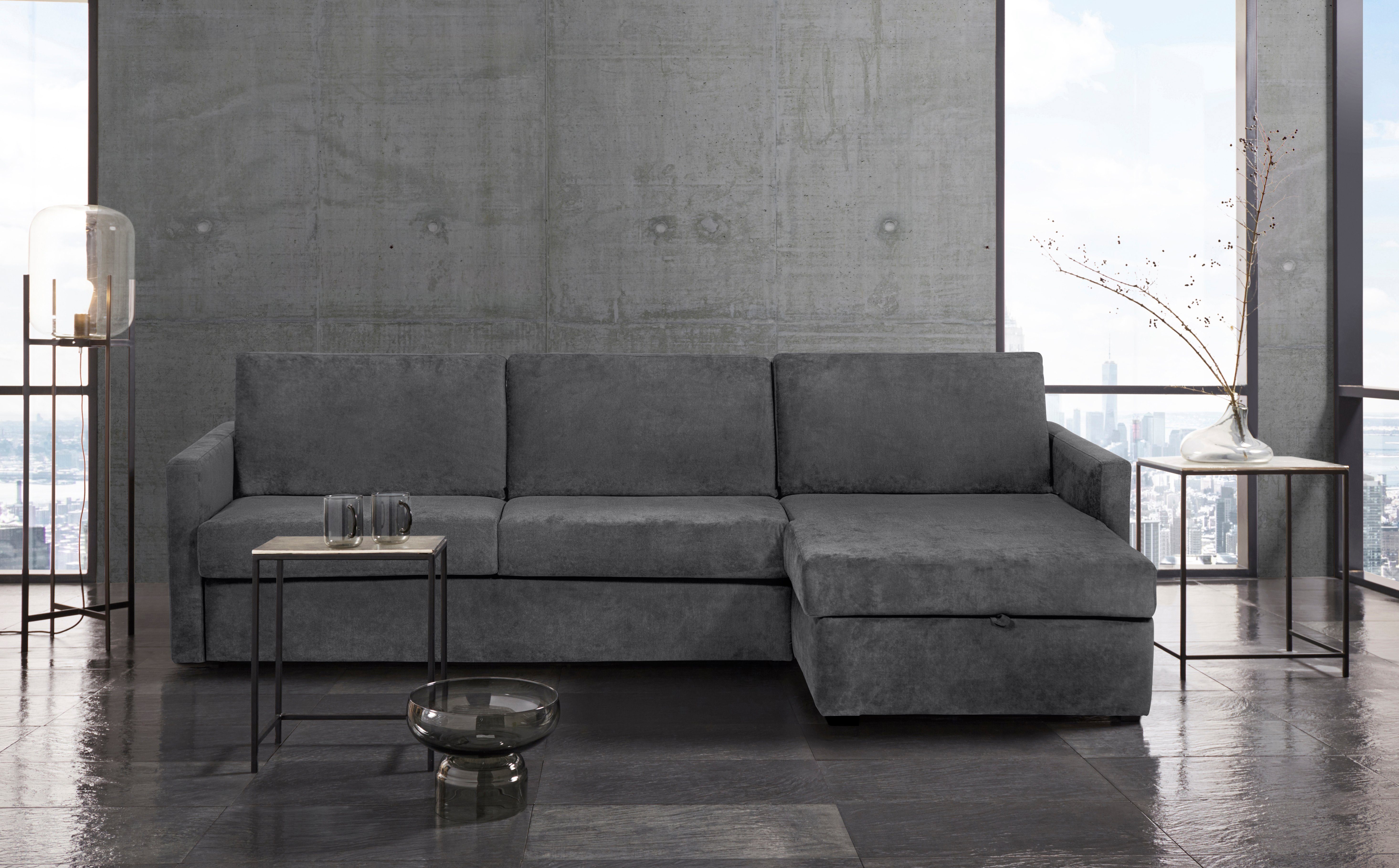 Home affaire Schlafsofa GOLDPOINT Ecksofa 264 cm, Liegefläche (140/200cm), L-Form, Bettfunktion, Bonell-Federkernmatratze und Dauerschläfer-Funktion