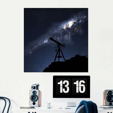 Posterlounge Wandfolie Editors Choice, Silhouette eines Teleskops, Fotografie