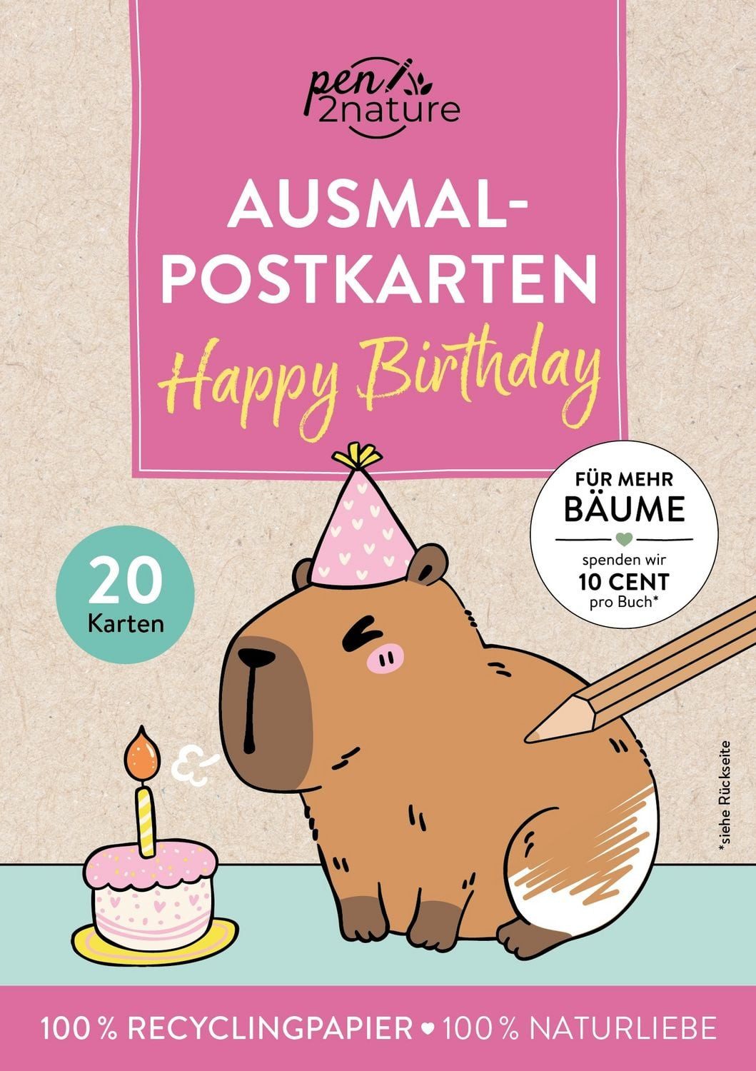 Ausmal-Postkarten Happy Birthday / diverse