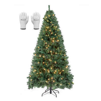 Salcar Künstlicher Weihnachtsbaum »Künstlicher Weihnachtsbaum mit Beleuchtung LED Tannenbaum mit Ständer«, 180cm mit 798 Spitzen und 250 LEDs