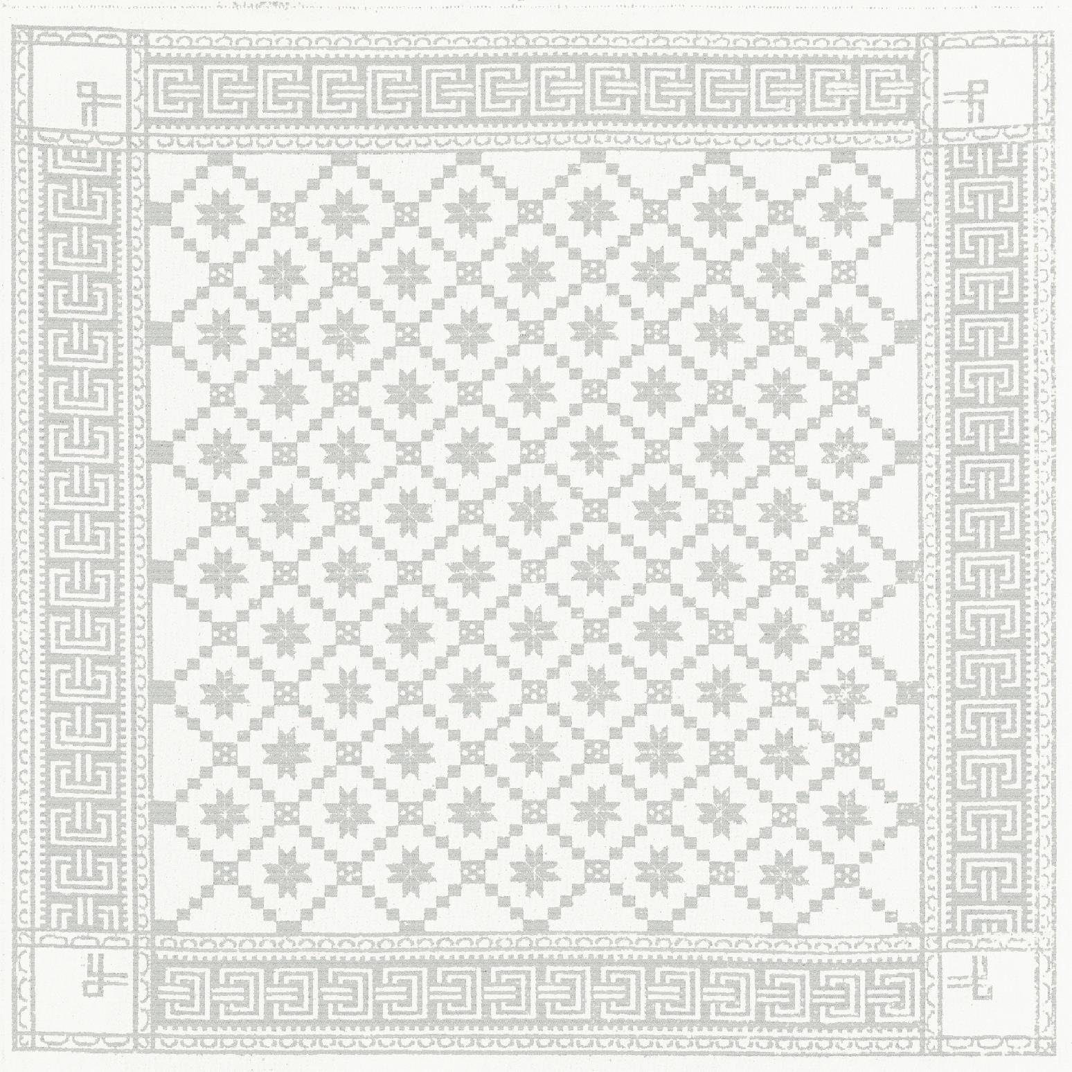 Ekelund Tischdecke Tischdecke Åttebladrose 080 80x80 cm, gewebt