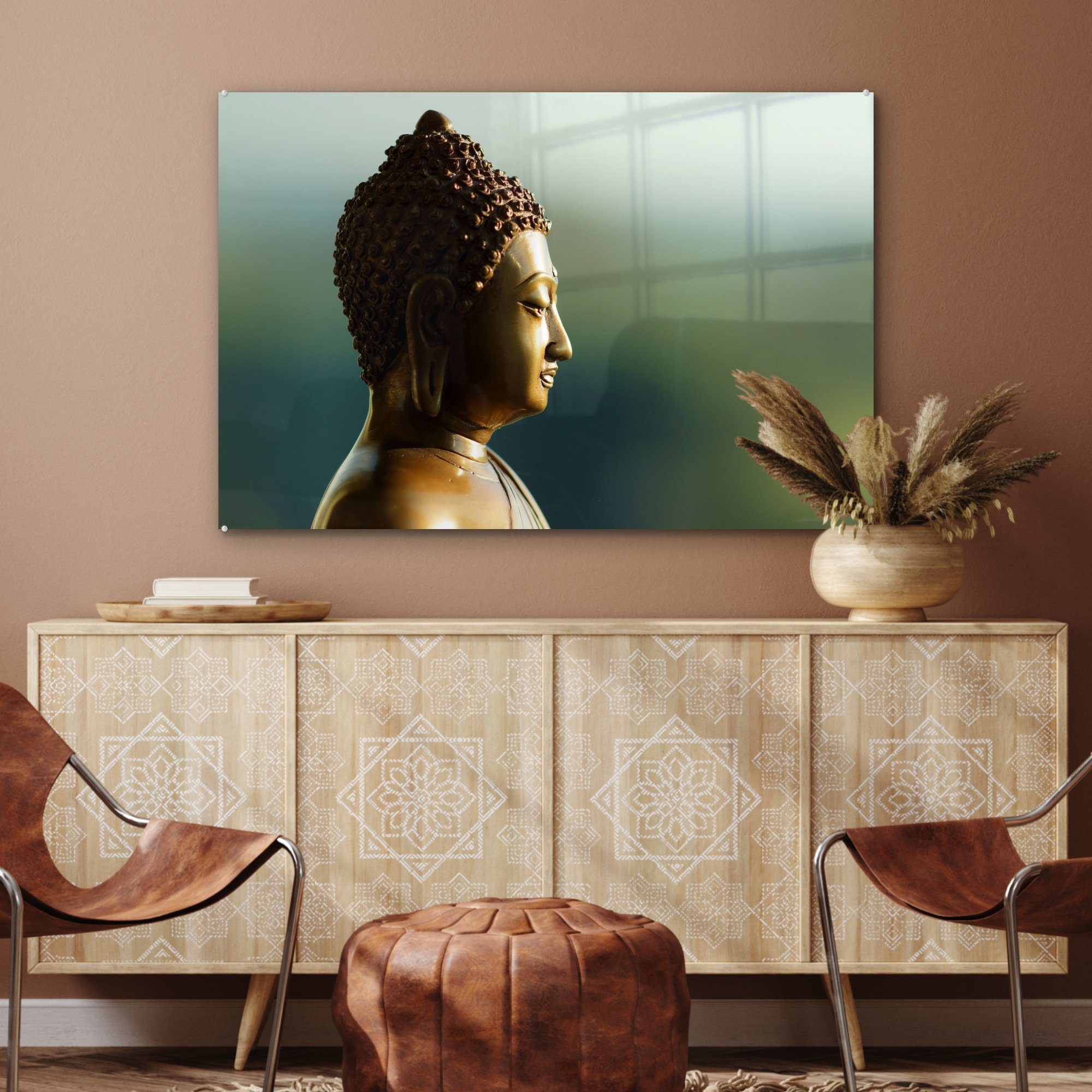 MuchoWow Acrylglasbild Buddha Bild (1 Acrylglasbilder Wohnzimmer St), Schlafzimmer & Fotodruck
