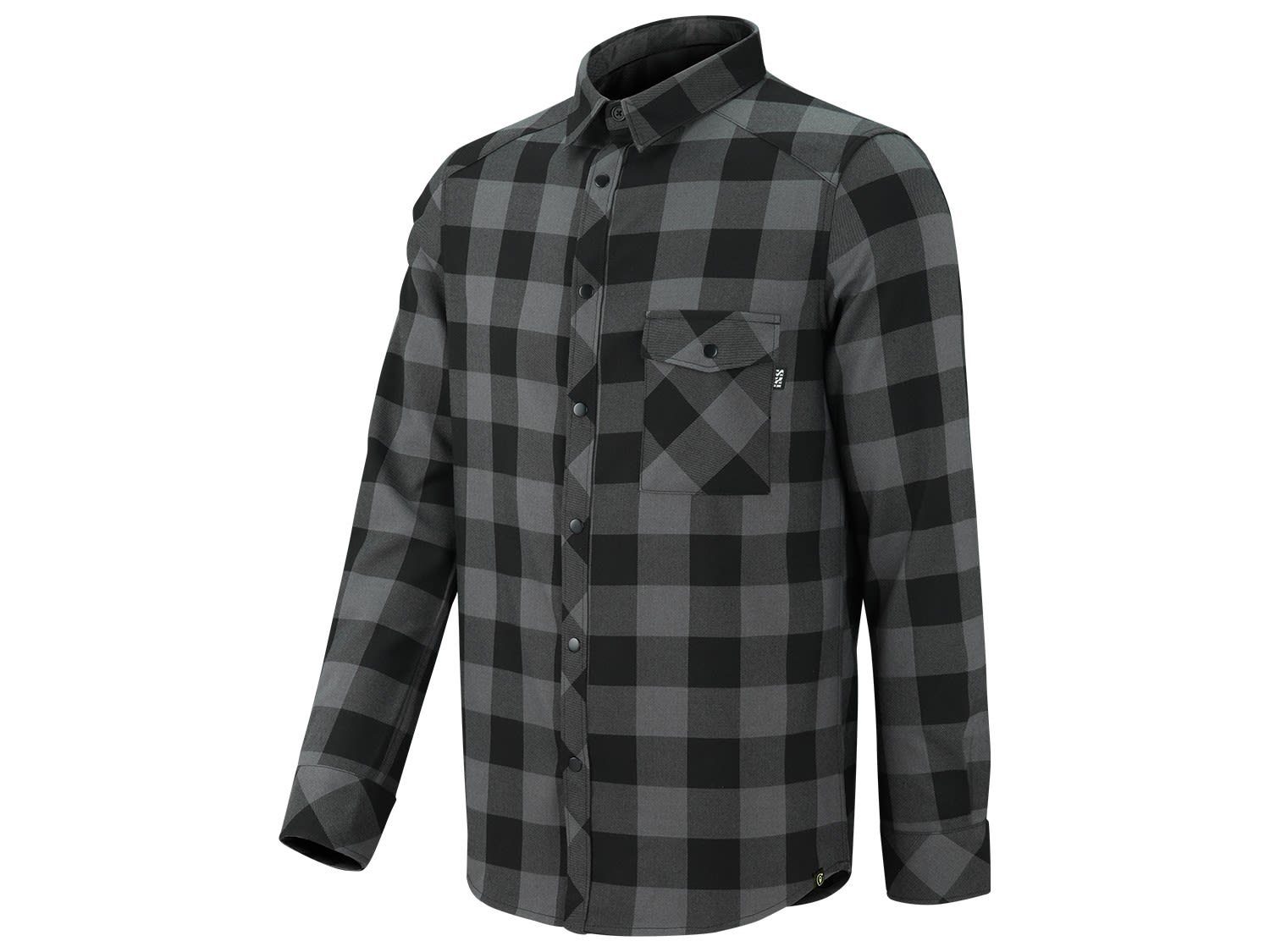 Langarmshirt Grey Ixs Herren IXS Digger Langarm-Hemd Carve M Shirt Black -