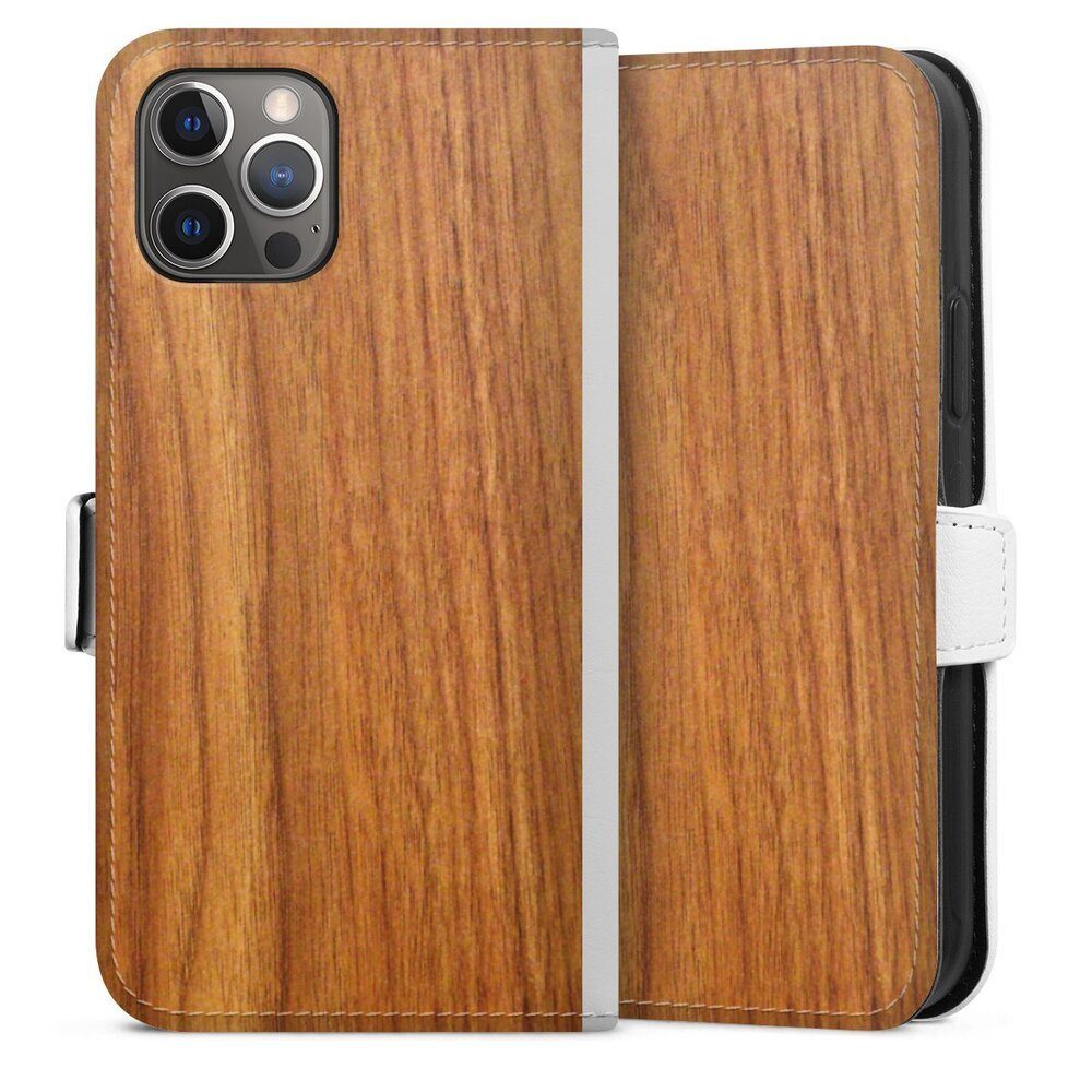 DeinDesign Handyhülle Holzoptik Lärche Holz Lärche, Apple iPhone 12 Pro Hülle Handy Flip Case Wallet Cover