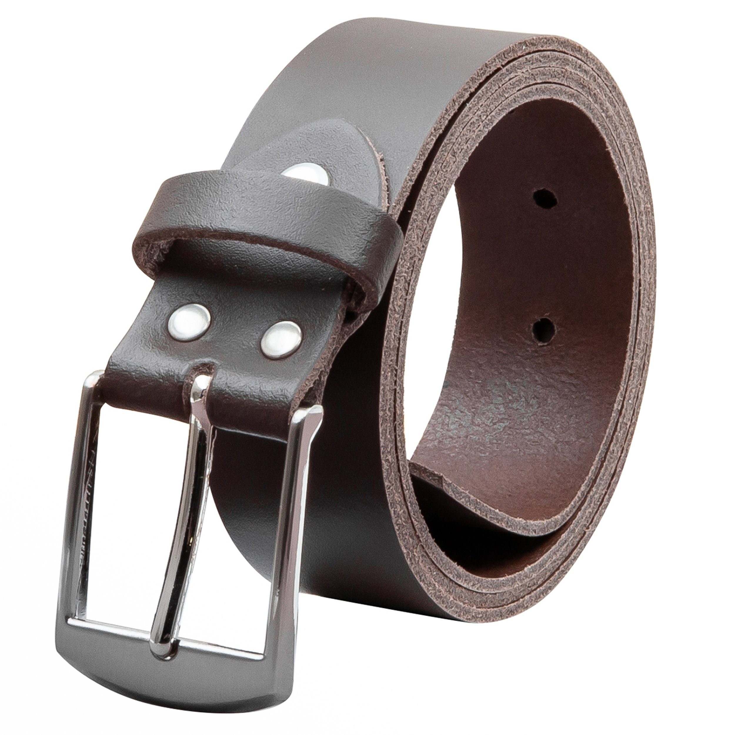 COLOGNEBELT Ledergürtel OM49-SL-Dunkelbraun MADE IN GERMANY, Dunkelbraun Kü günstig online kaufen