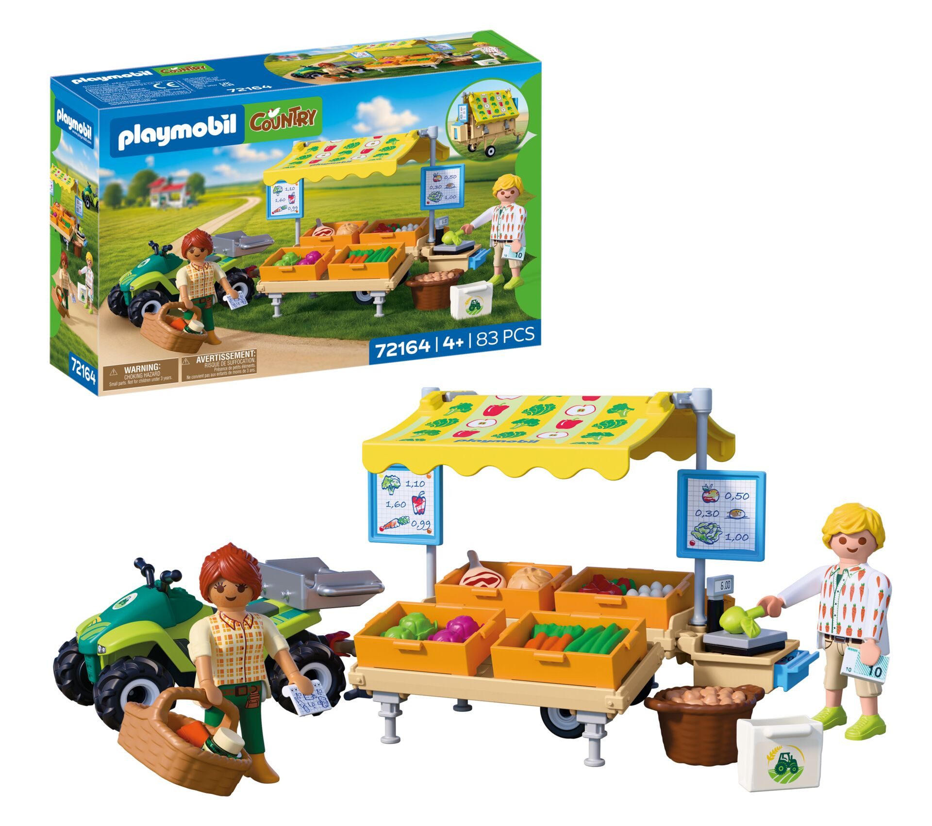 Playmobil® Marktstand (72164), Country Konstruktions-Spielset, Made in Europe