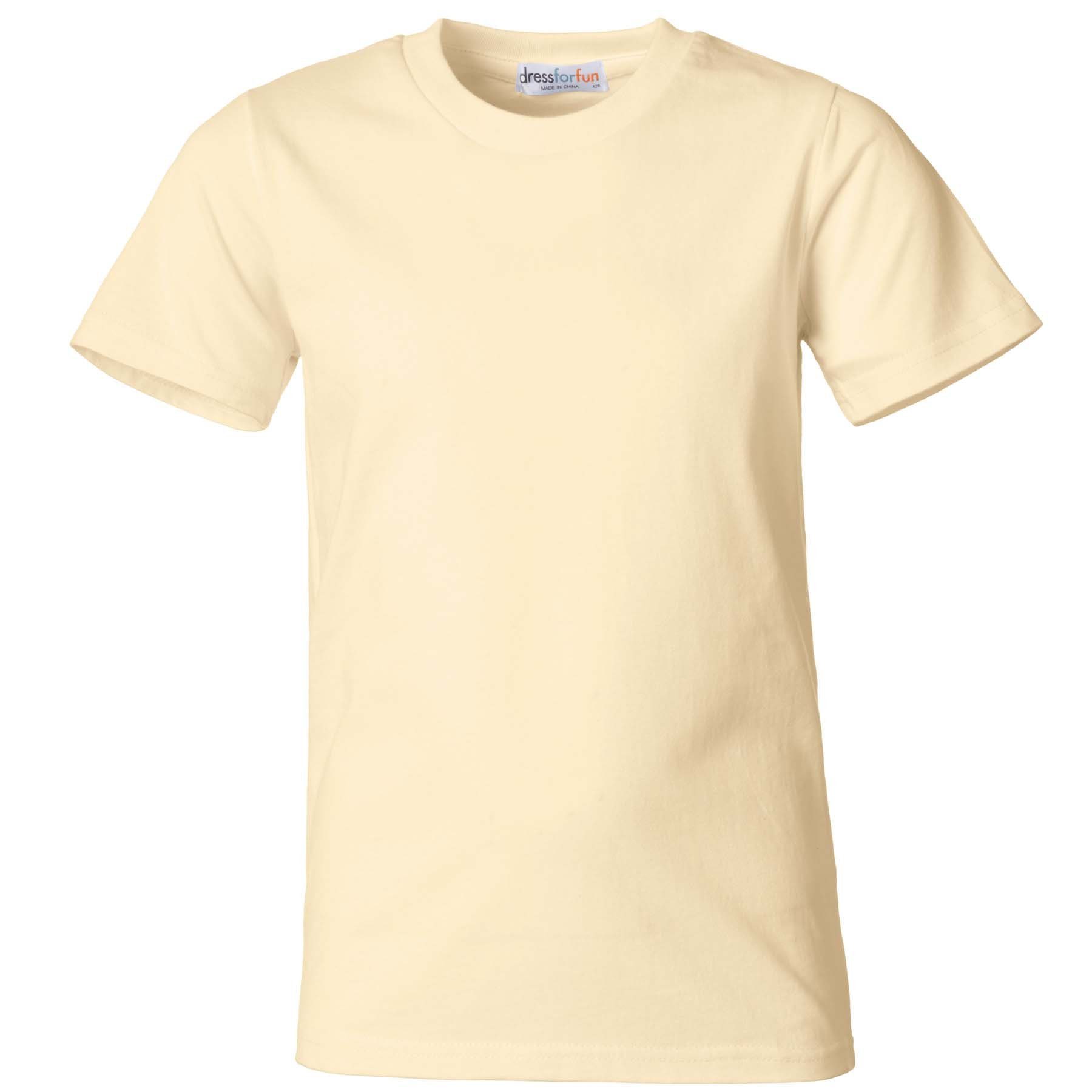 T-Shirt Rundhals beige Männer dressforfun T-Shirt