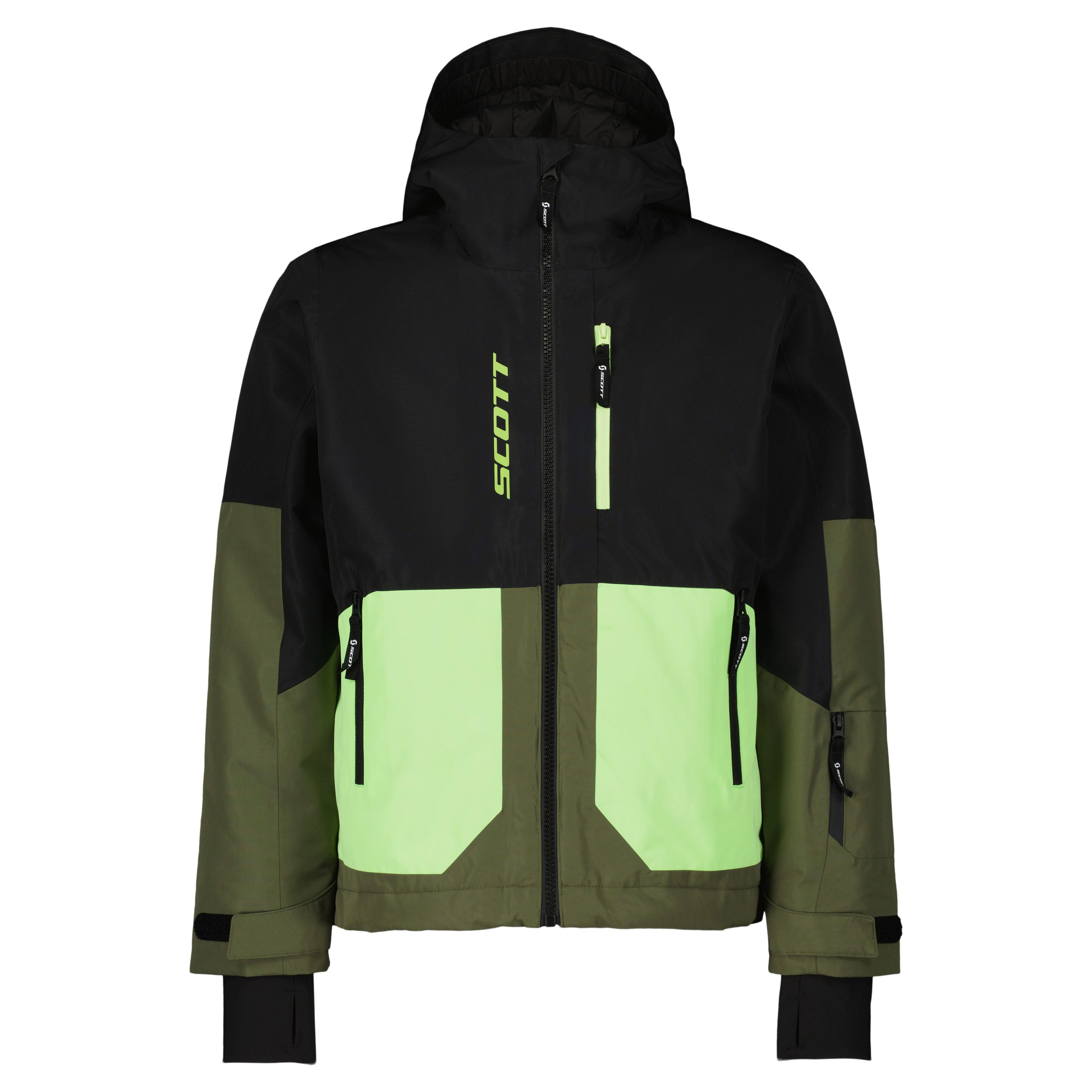Scott Skijacke SCO Jacket Jr Vertic Dryo black/douglas green
