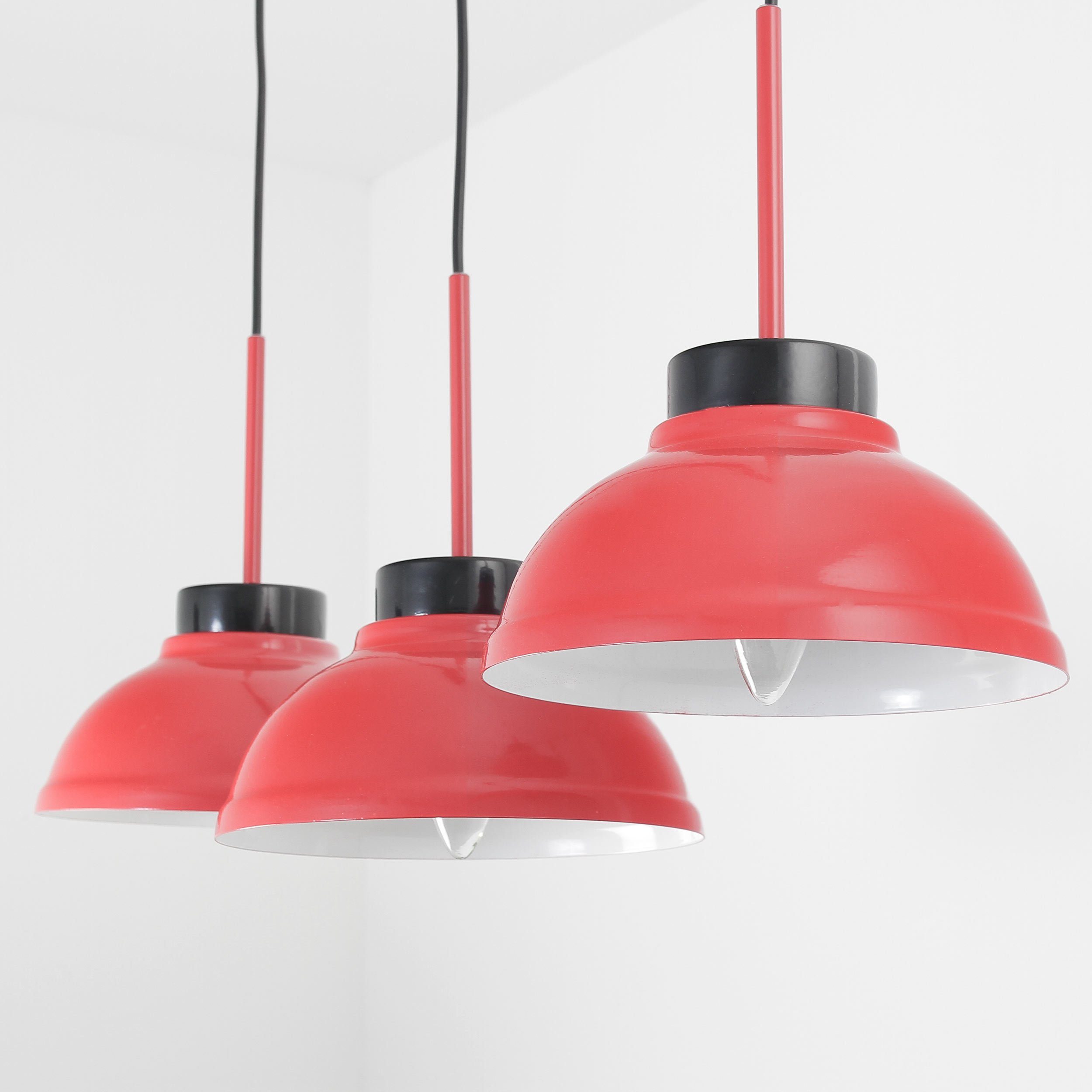 Leuchtmittel, Lampe Esszimmer Rot Metall Pendelleuchte Pendelleuchte Küche Licht-Erlebnisse Hängeleuchte RED, ohne Weiß FACTOR