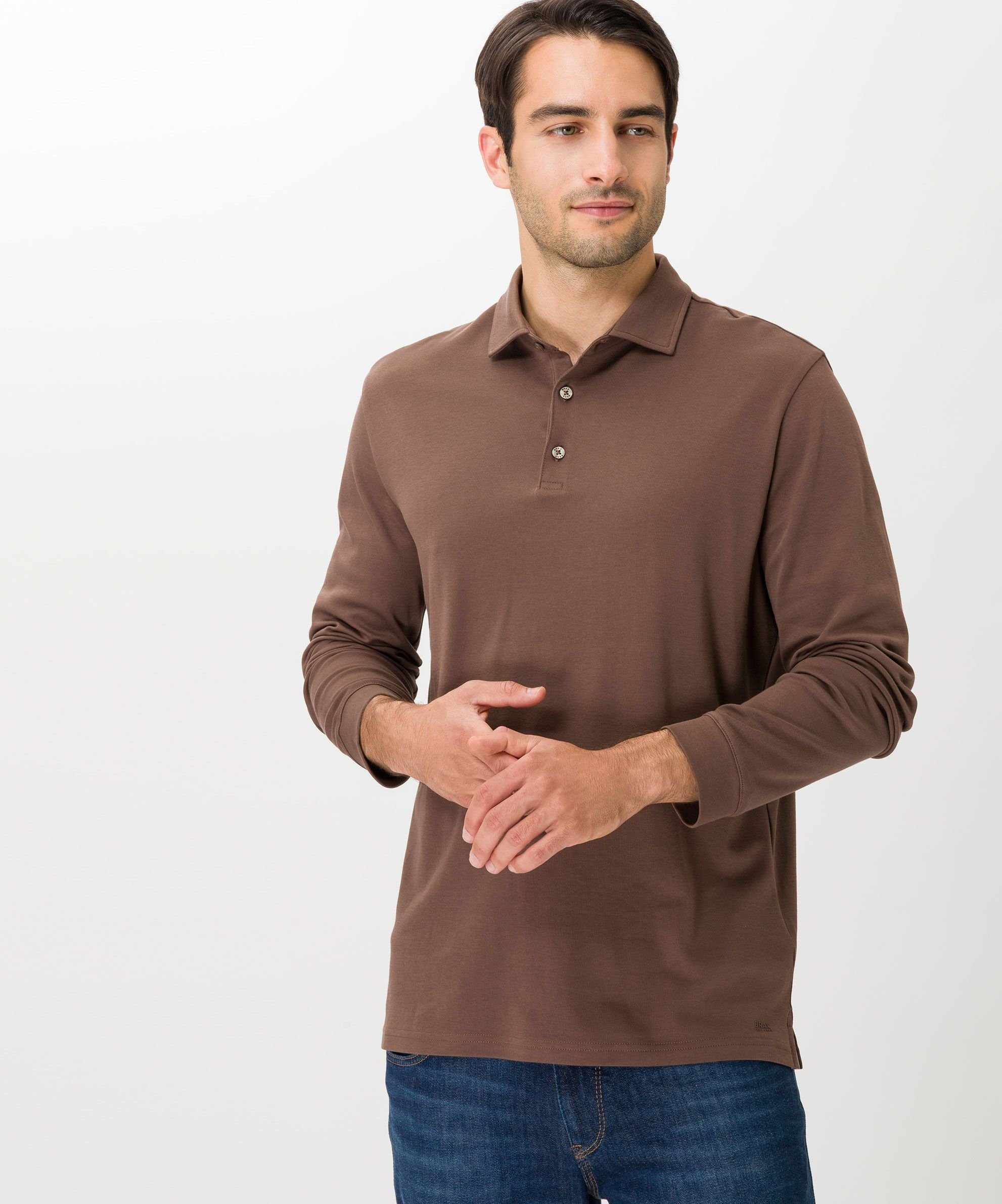 Brax Langarm-Poloshirt