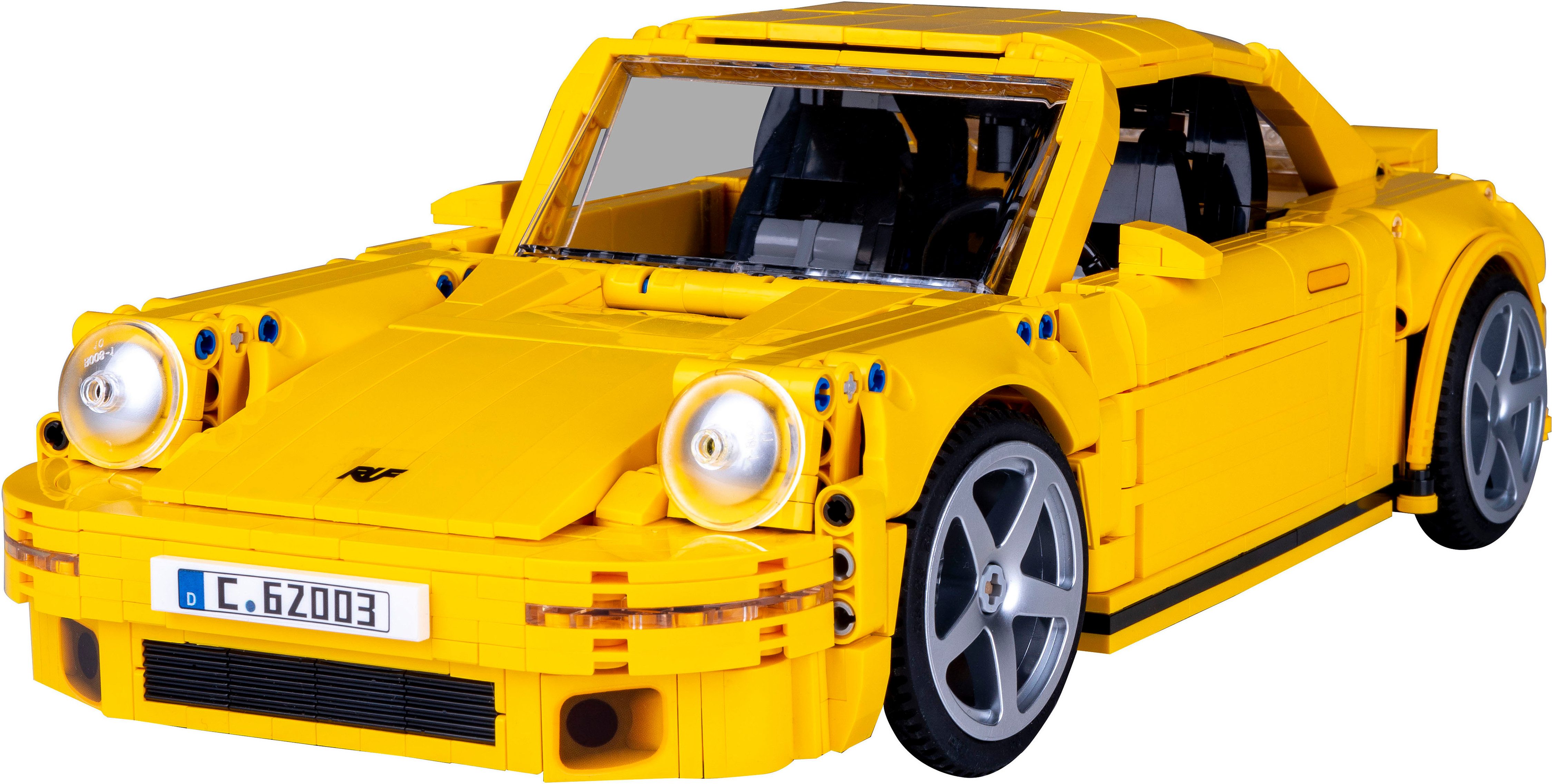 CaDA, RUF CTR 2017 Yellowbird 1:12 gelb Bricks Konstruktions-Spielset
