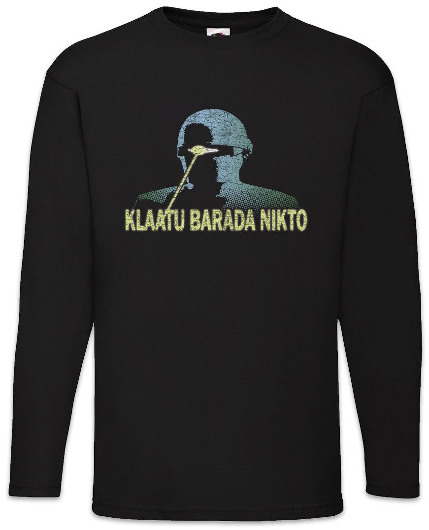 Urban Backwoods Langarmshirt Klaatu Barada Nikto Langarm T-Shirt The Day Der Tag An Dem Earth Stood (1-tlg) Erde Still Stand Alien