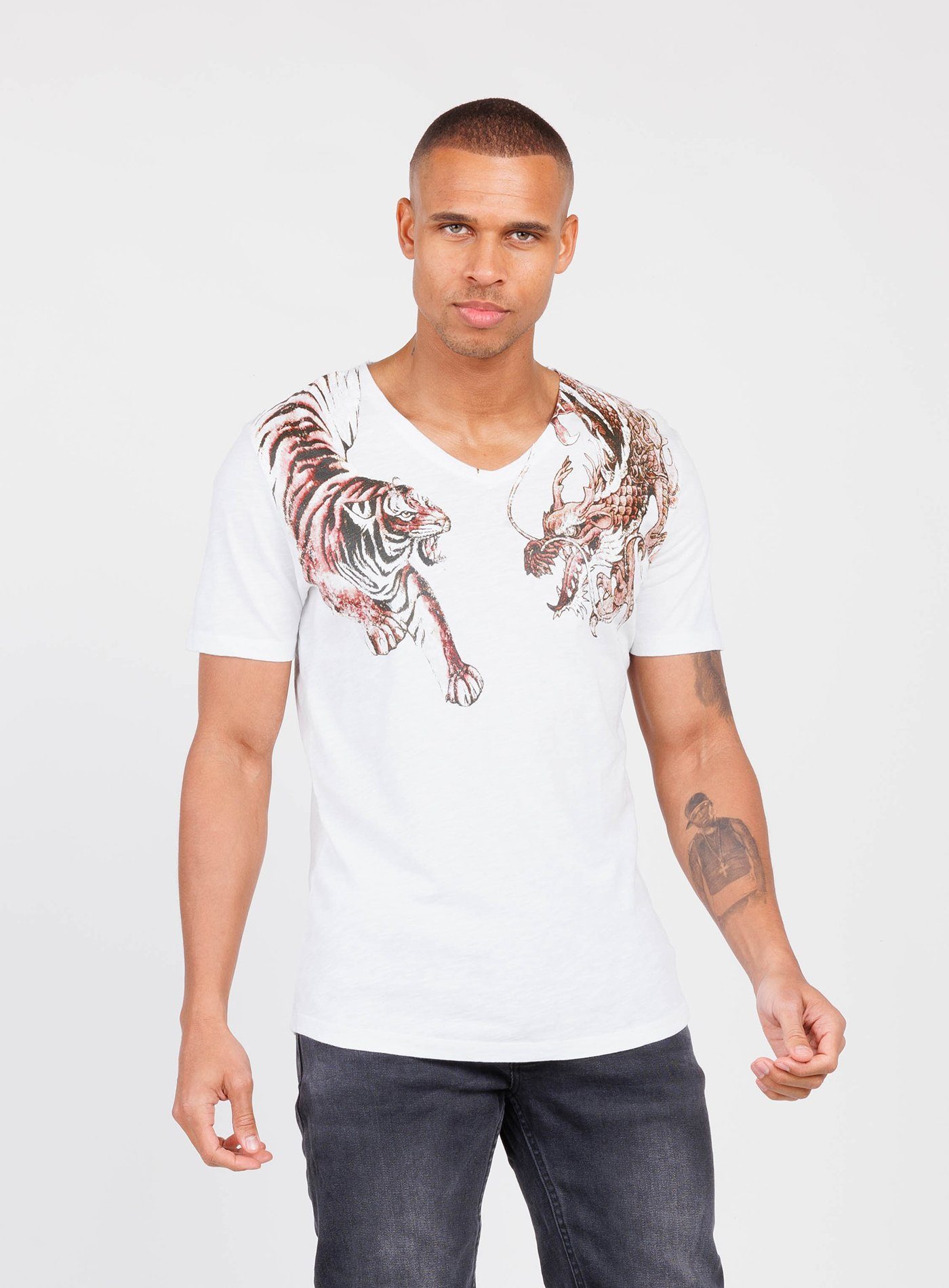 KEY LARGO Herren T-Shirt German Supporter | Deutschland Design | Vintage Look