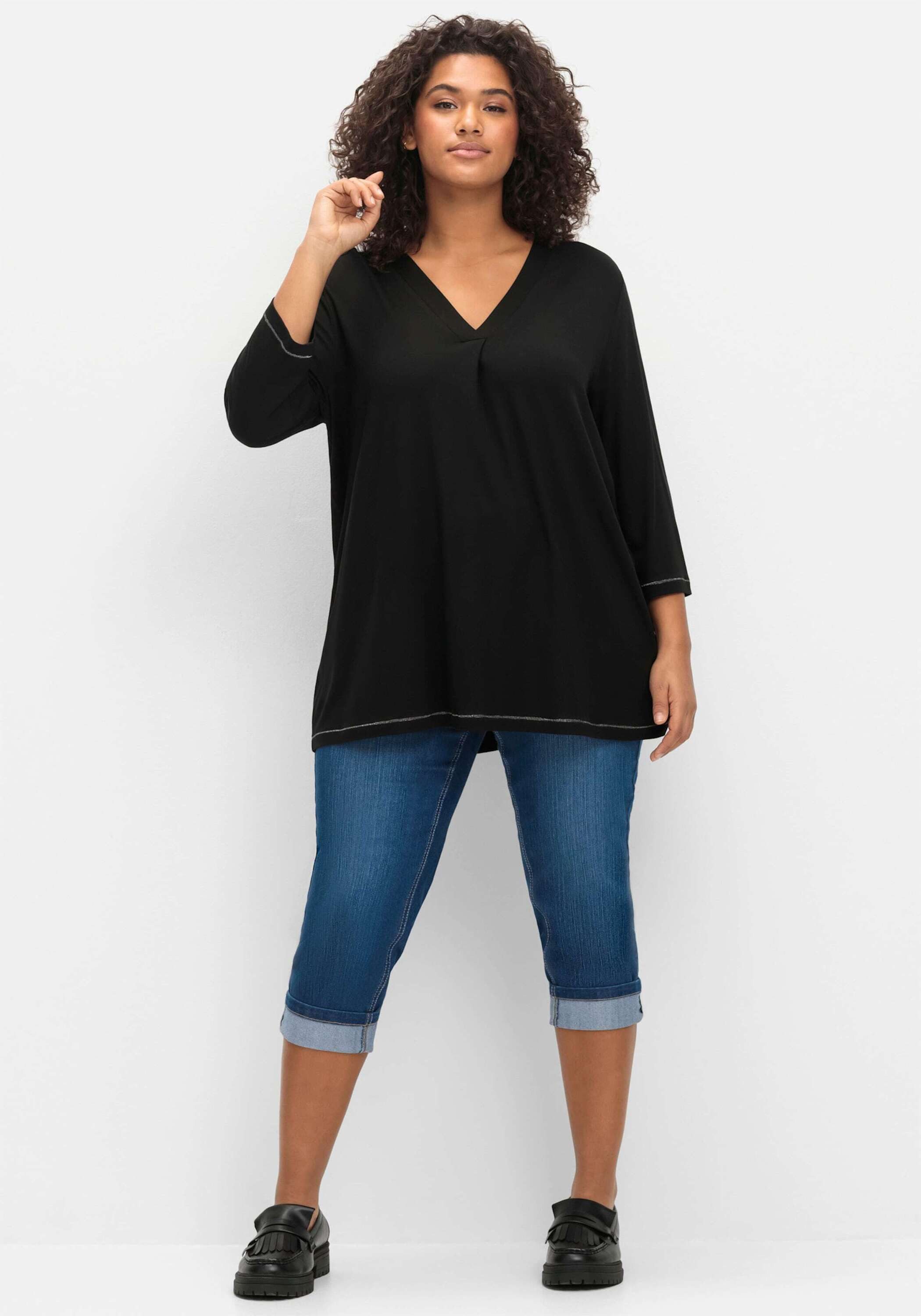 Sheego Jeansshorts Stretch-Jeans